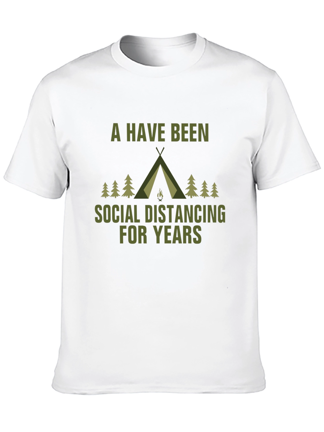 Social Distancing Camping T-Shirt - Black