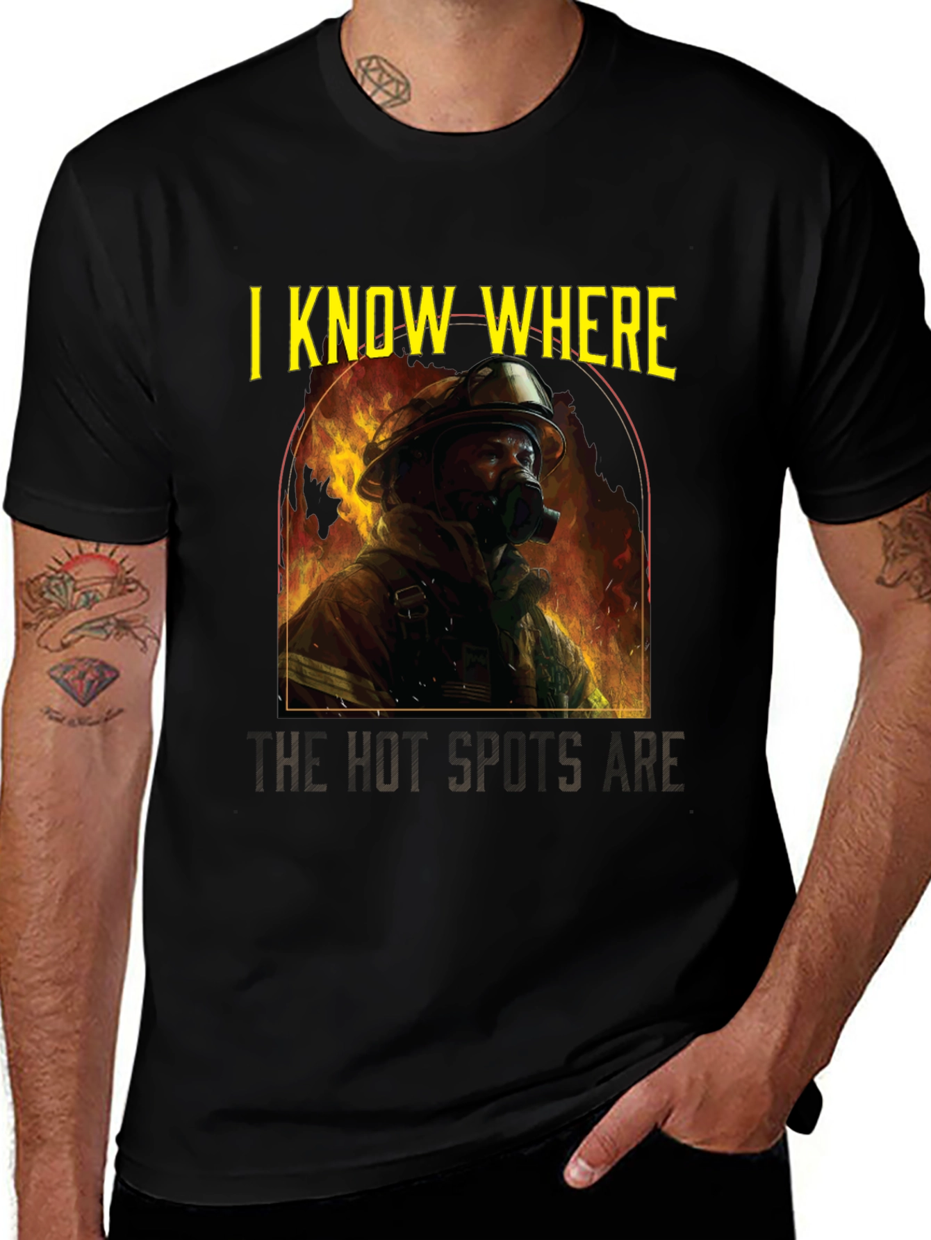 Firefighter T-Shirt: I Know Where The Hot Spots Are