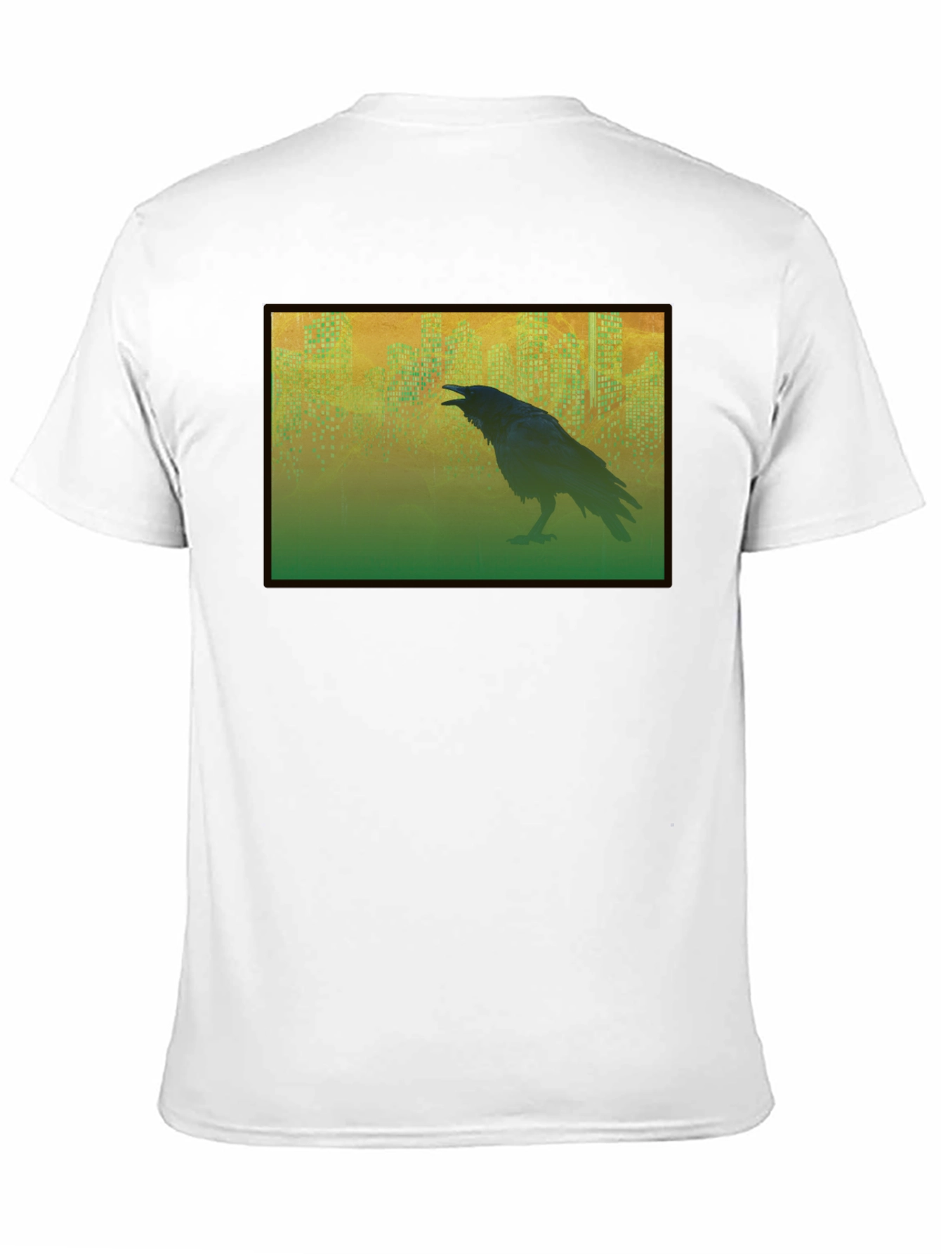 Raven Cityscape Graphic Tee - Mens Black T-Shirt