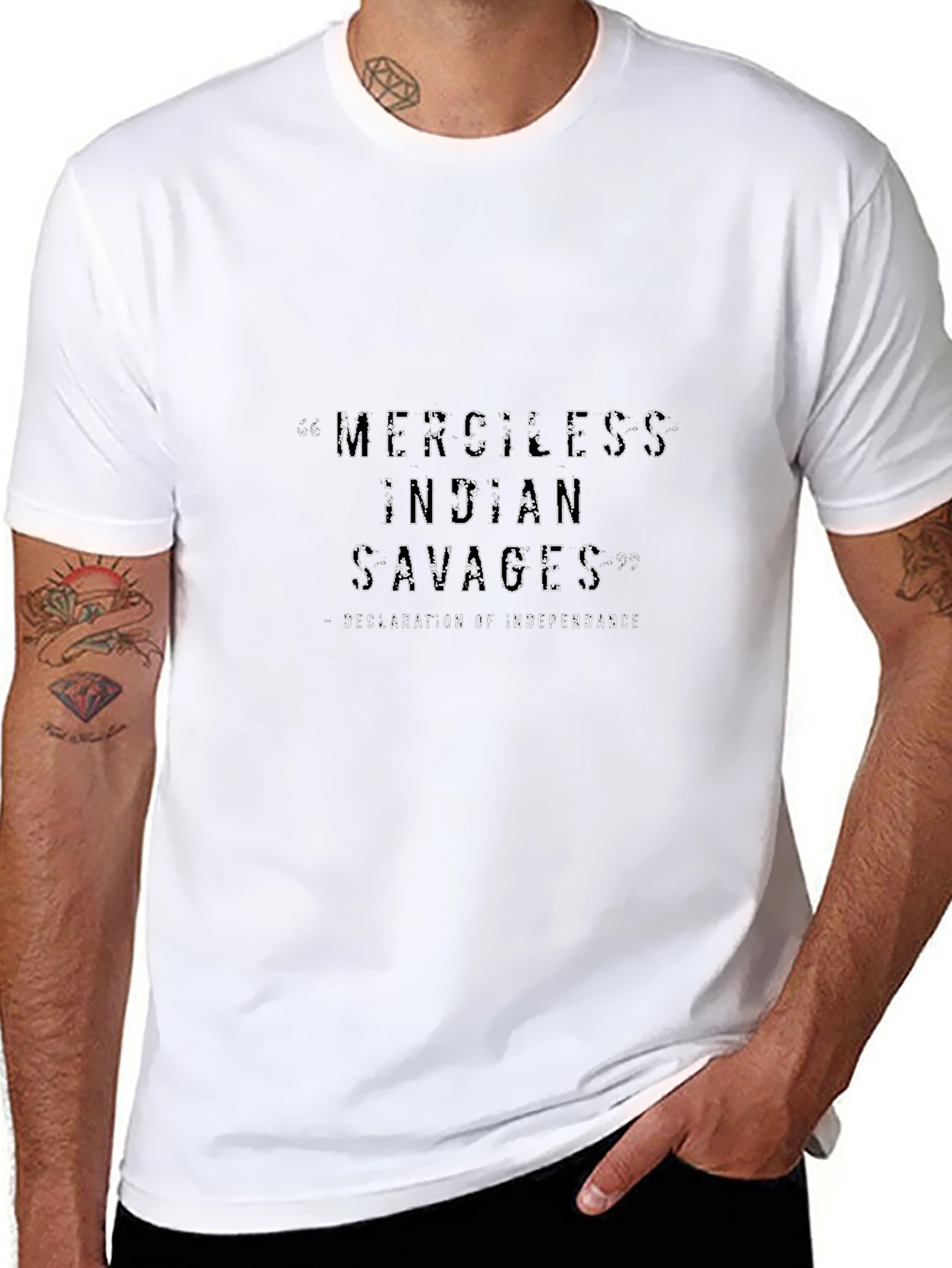 Merciless Indian Savages Black Graphic Tee