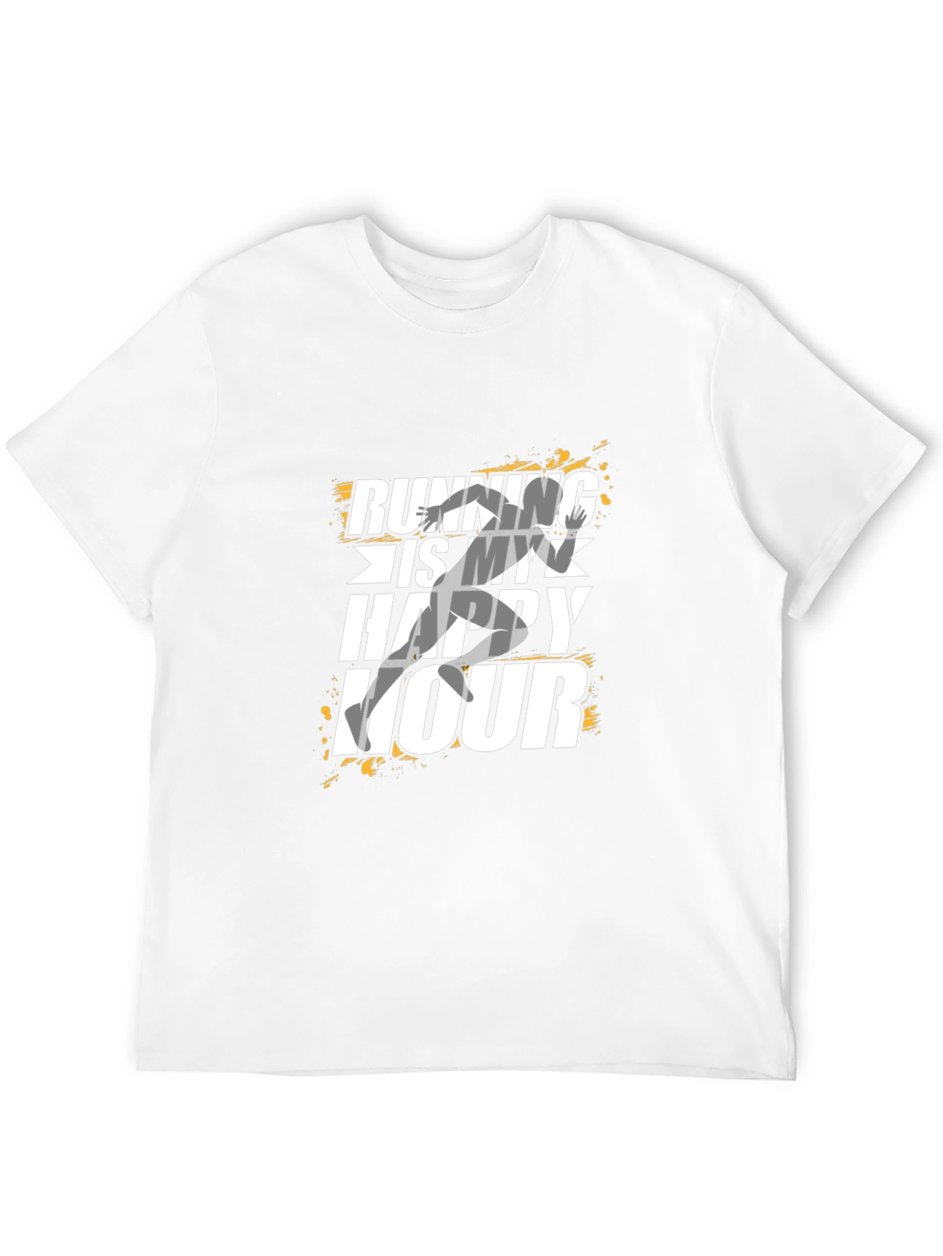 Running is My Happy Hour Black T-Shirt