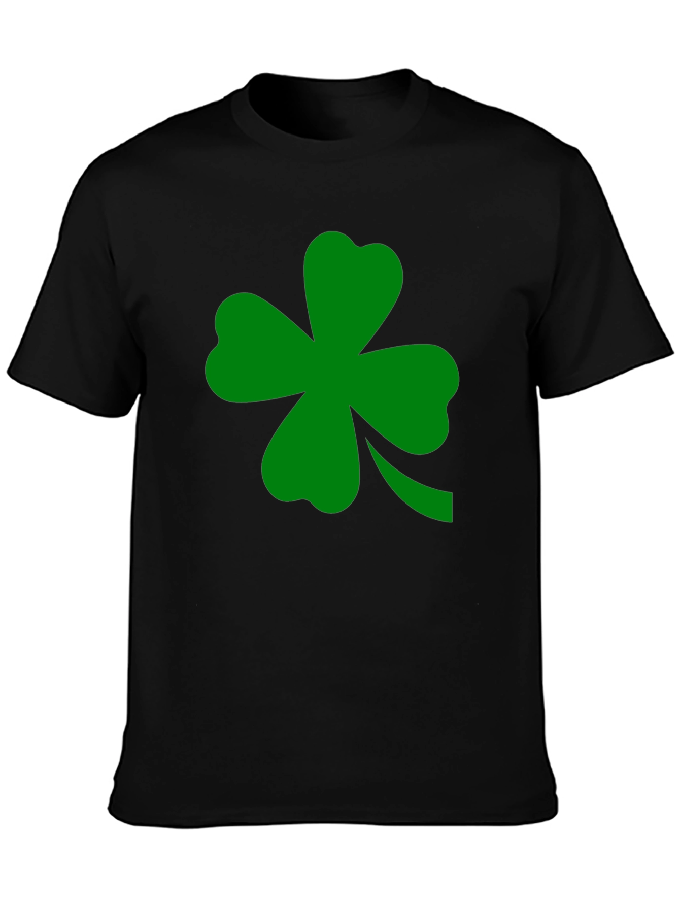 St. Patricks Day Clover Graphic Tee - Black