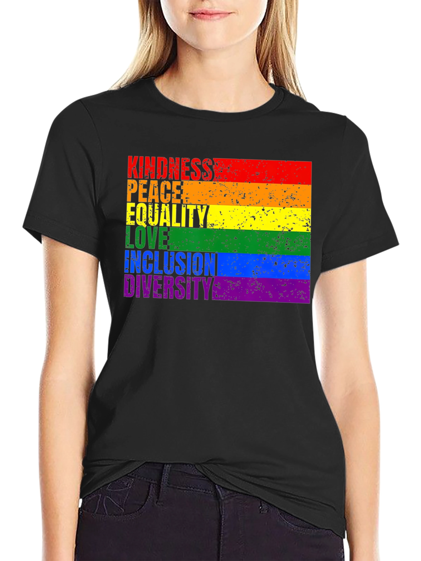 Kindness Peace Love Inclusion Diversity Pride T-Shirt
