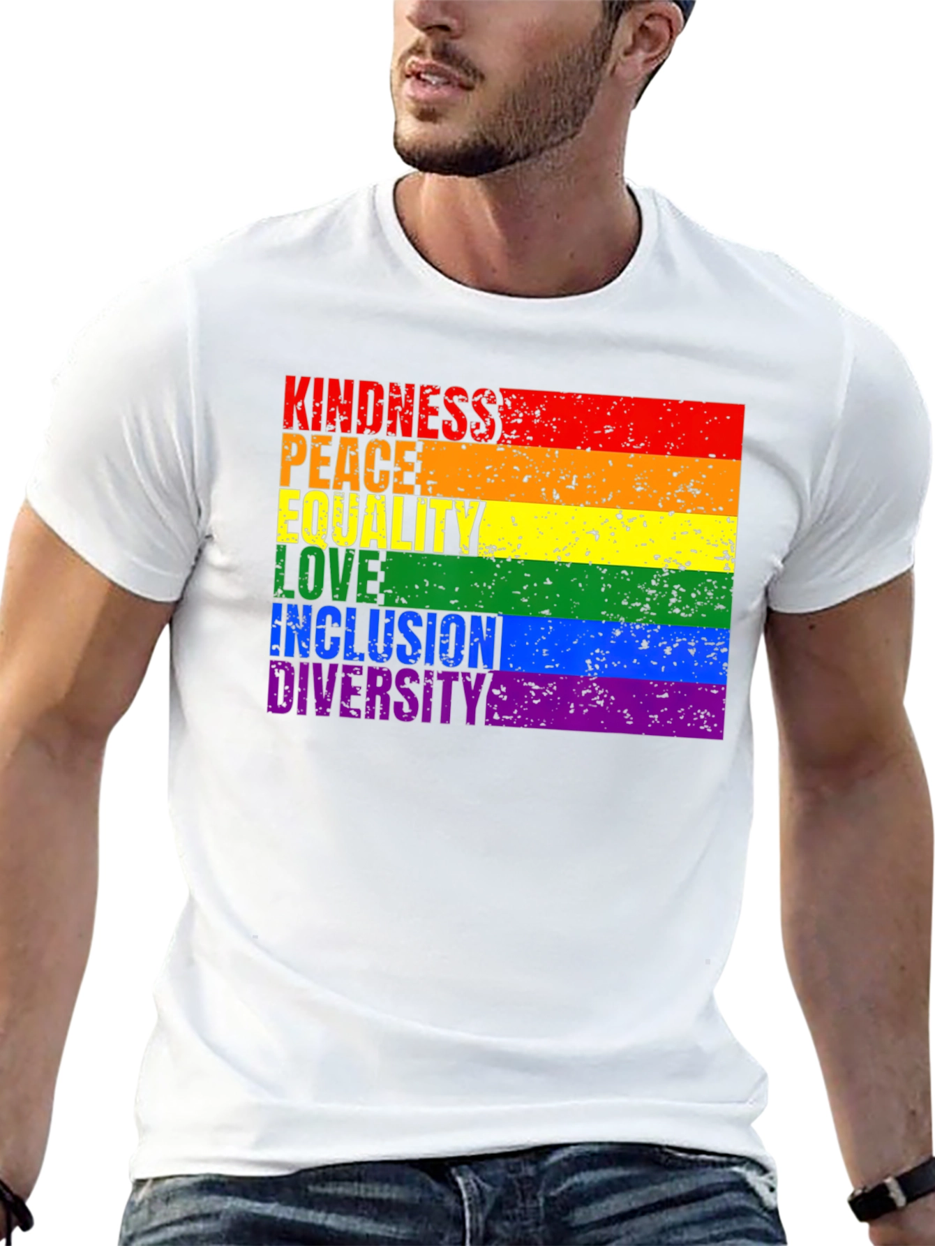 Kindness Peace Love Inclusion Diversity Pride T-Shirt