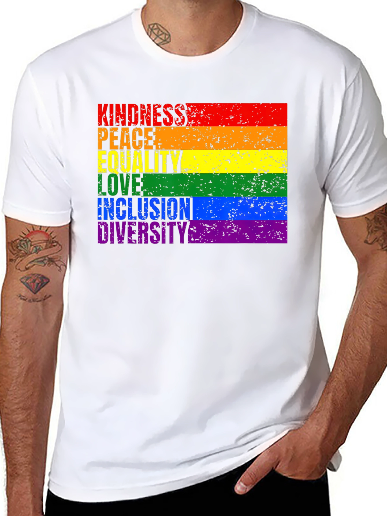 Kindness Peace Love Inclusion Diversity Pride T-Shirt