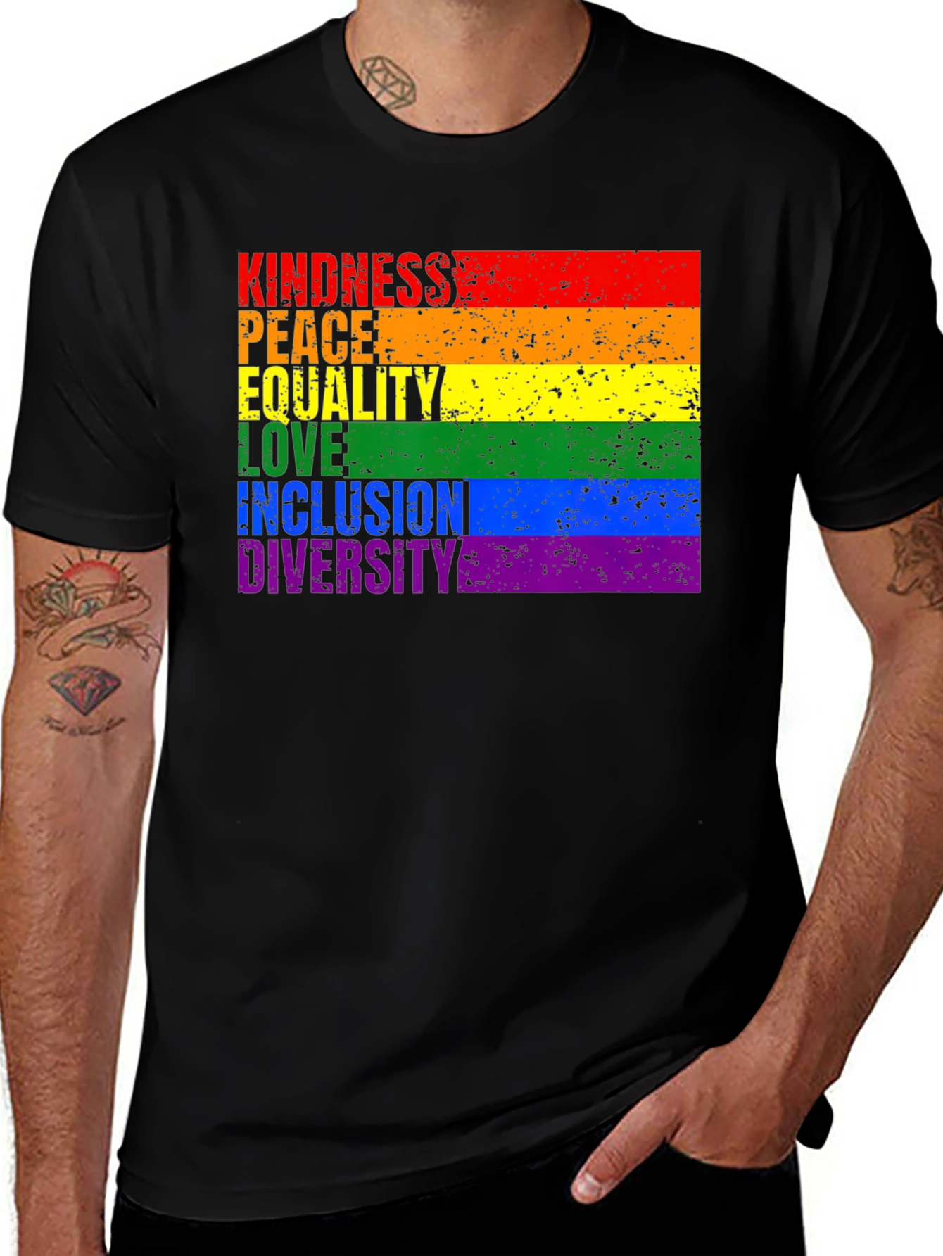 Kindness Peace Love Inclusion Diversity Pride T-Shirt