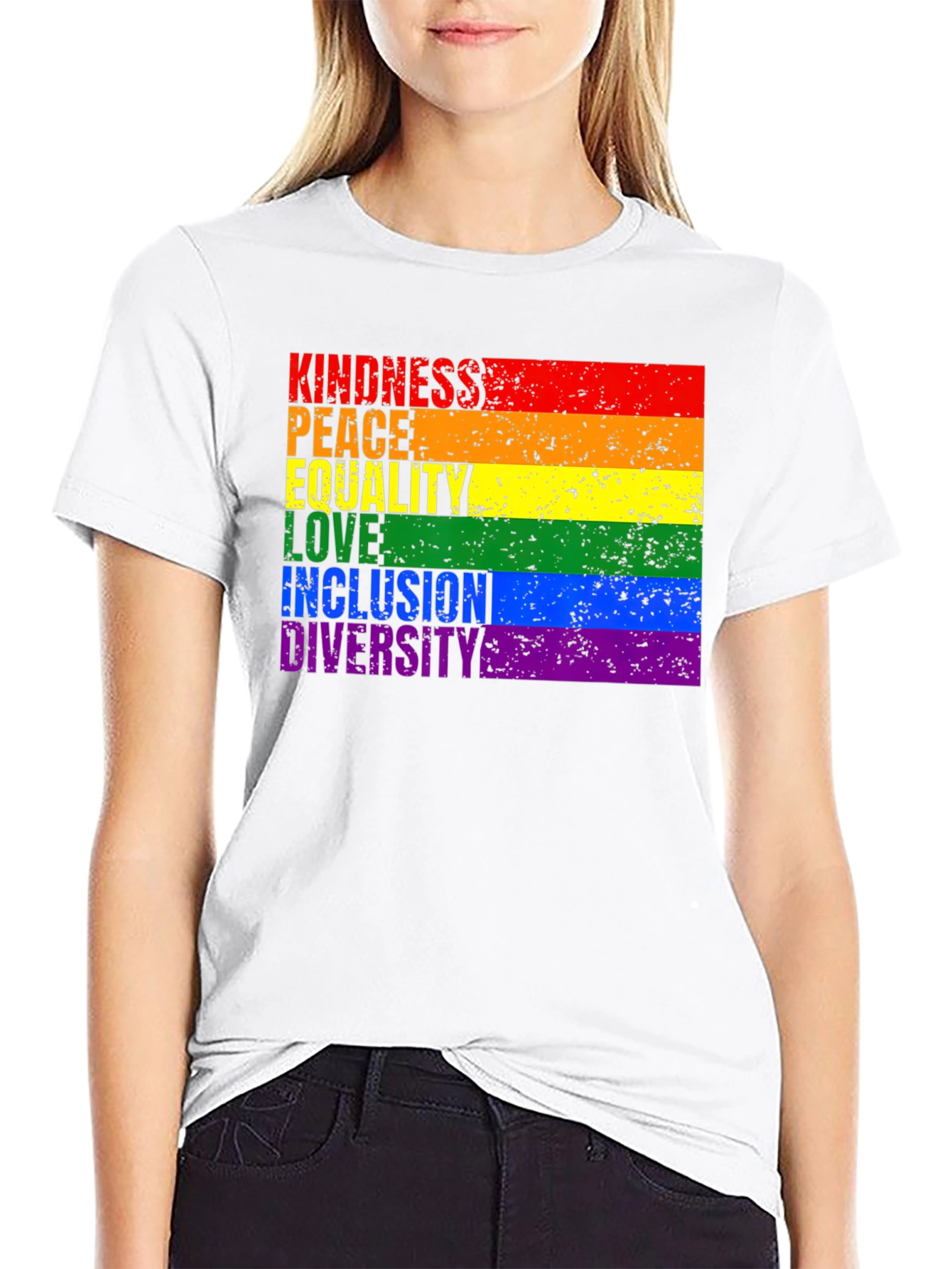 Kindness Peace Love Inclusion Diversity Pride T-Shirt