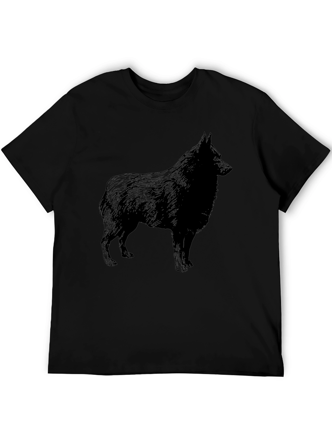 Dog Breed Silhouette Black T-Shirt