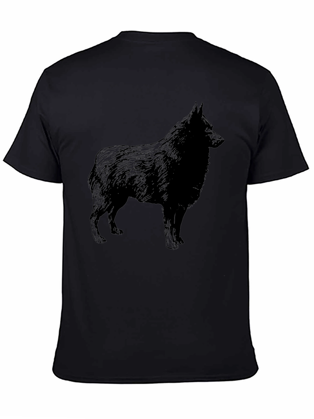 Dog Breed Silhouette Black T-Shirt