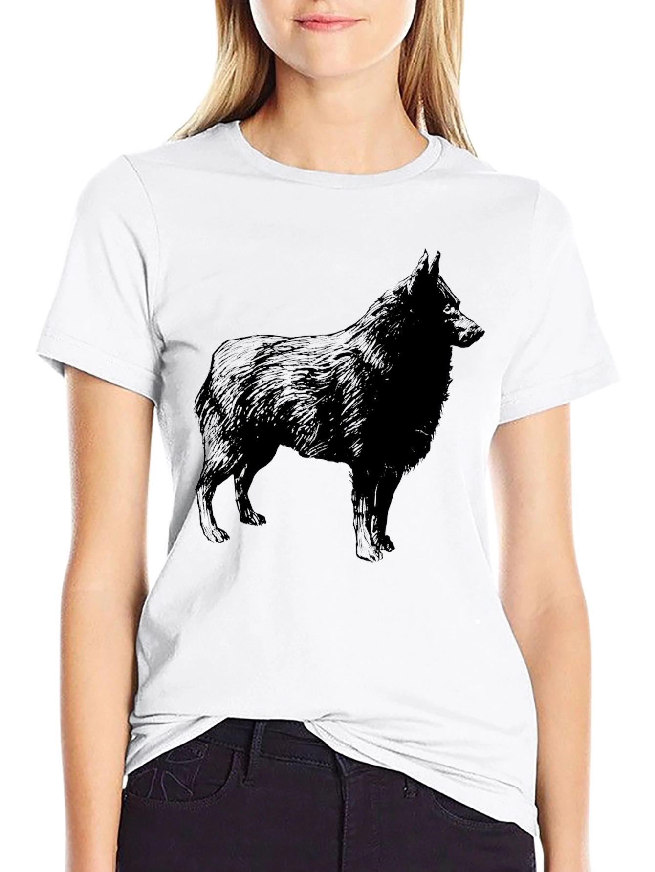 Dog Breed Silhouette Black T-Shirt