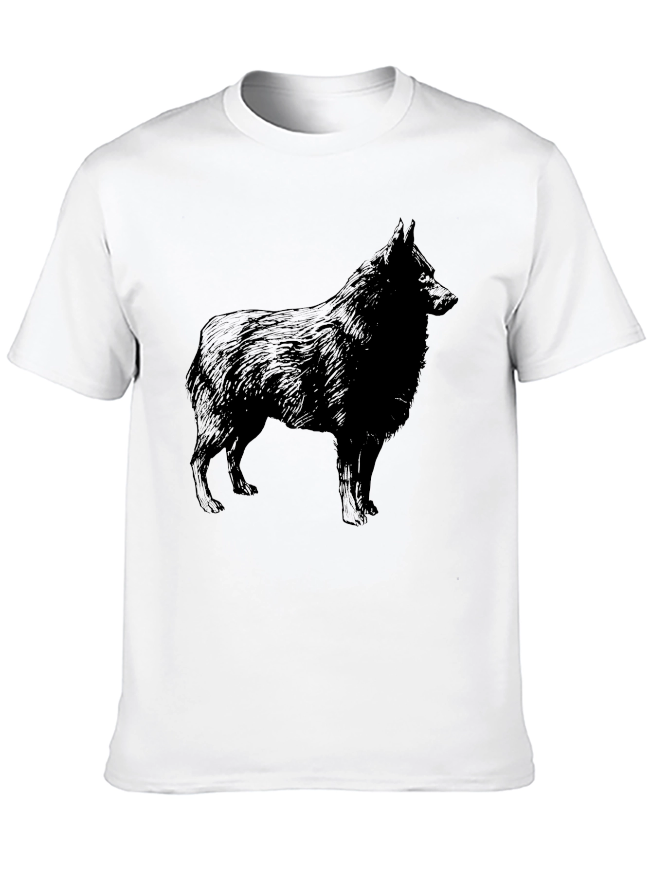 Dog Breed Silhouette Black T-Shirt