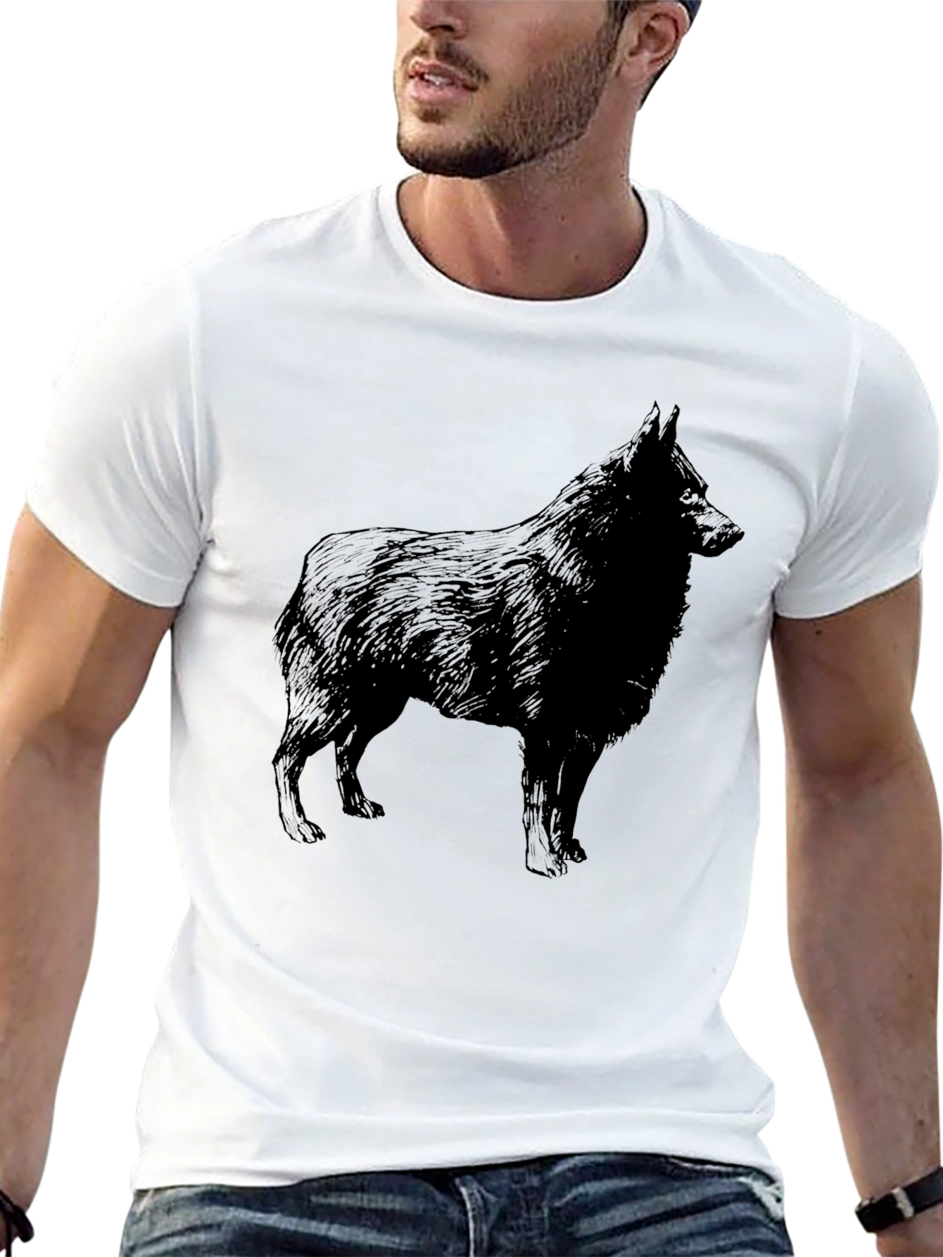 Dog Breed Silhouette Black T-Shirt
