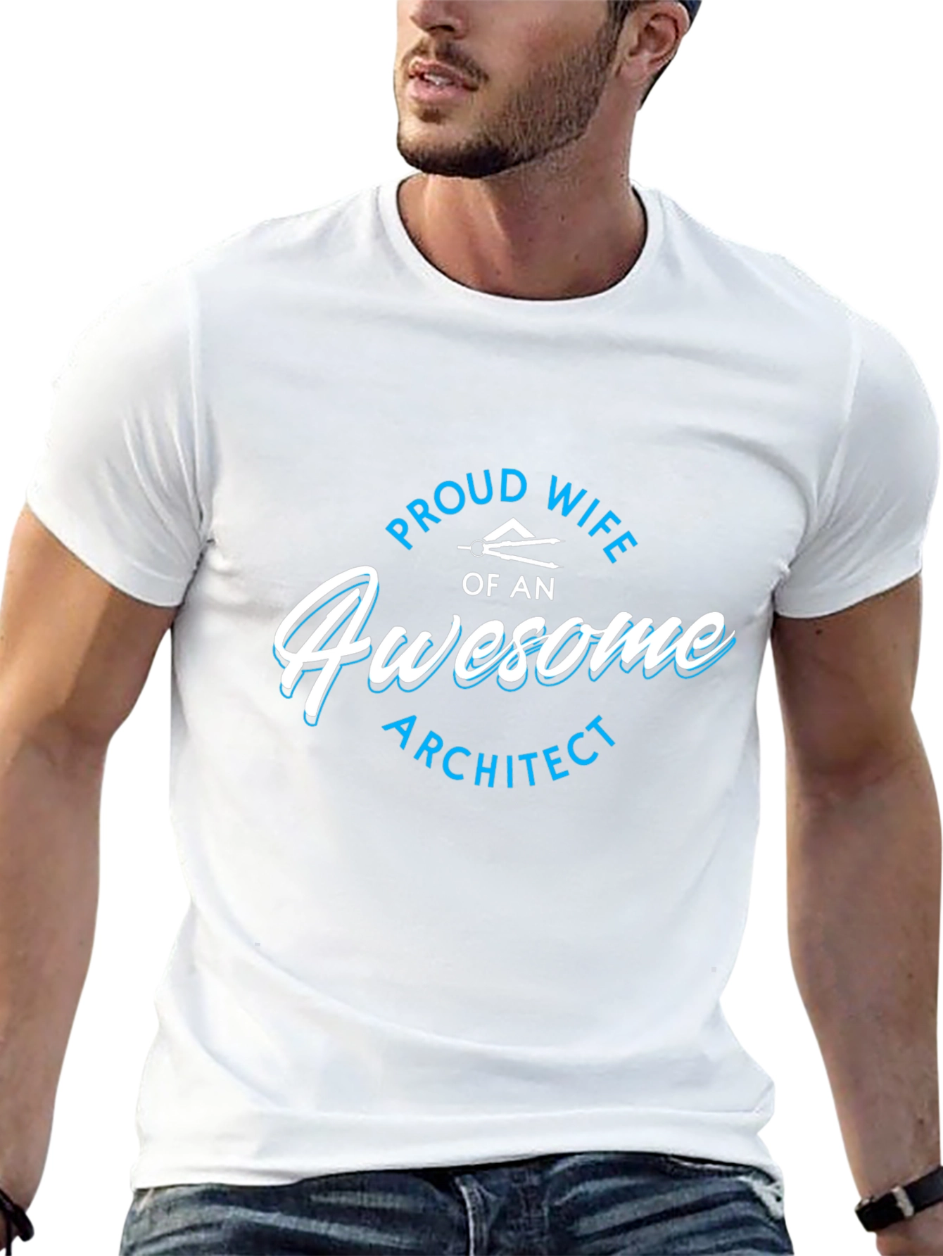 Proud Wife of an Awesome Architect Black T-Shirt