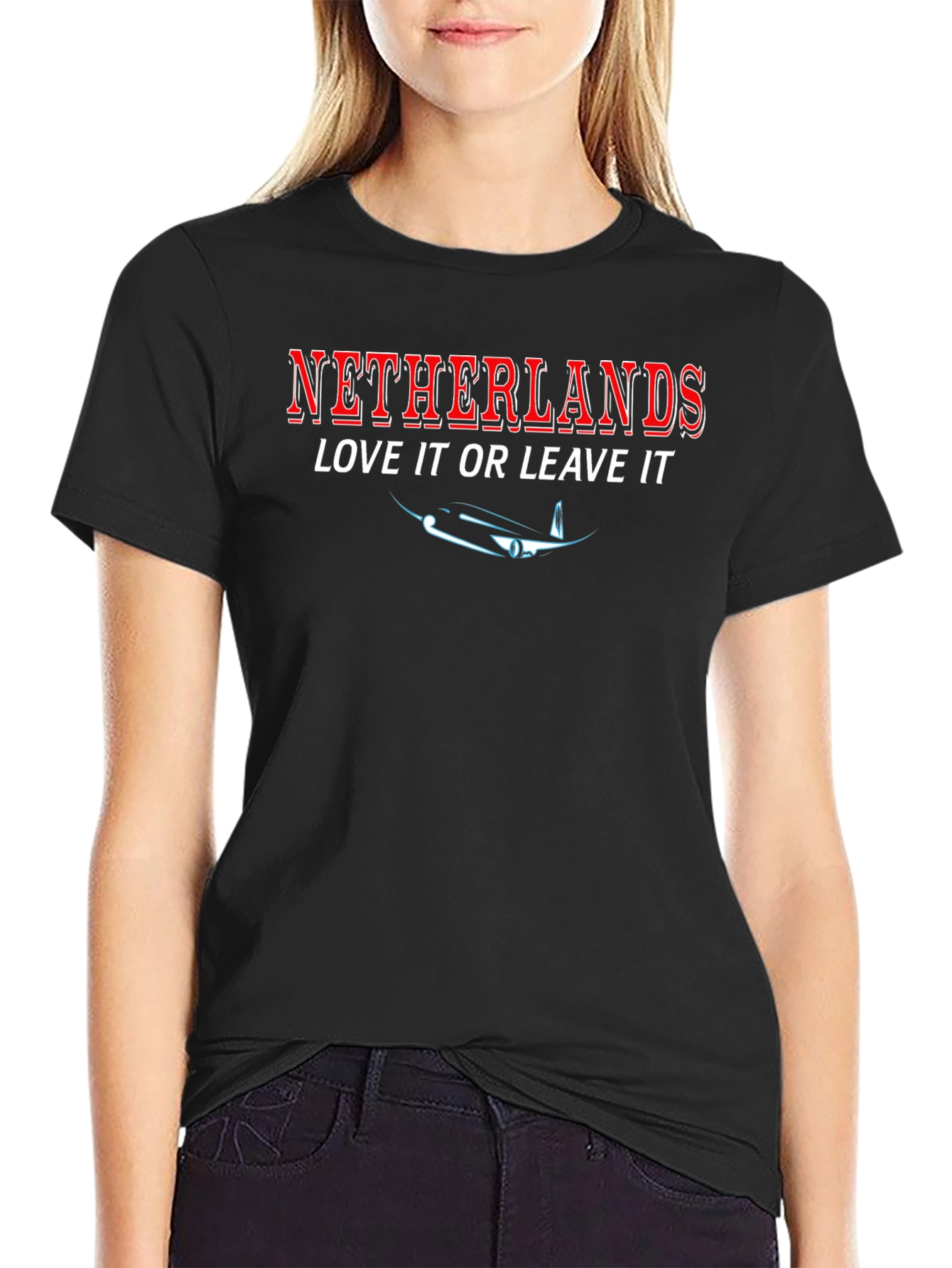 Netherlands Love it or Leave it Black Tee