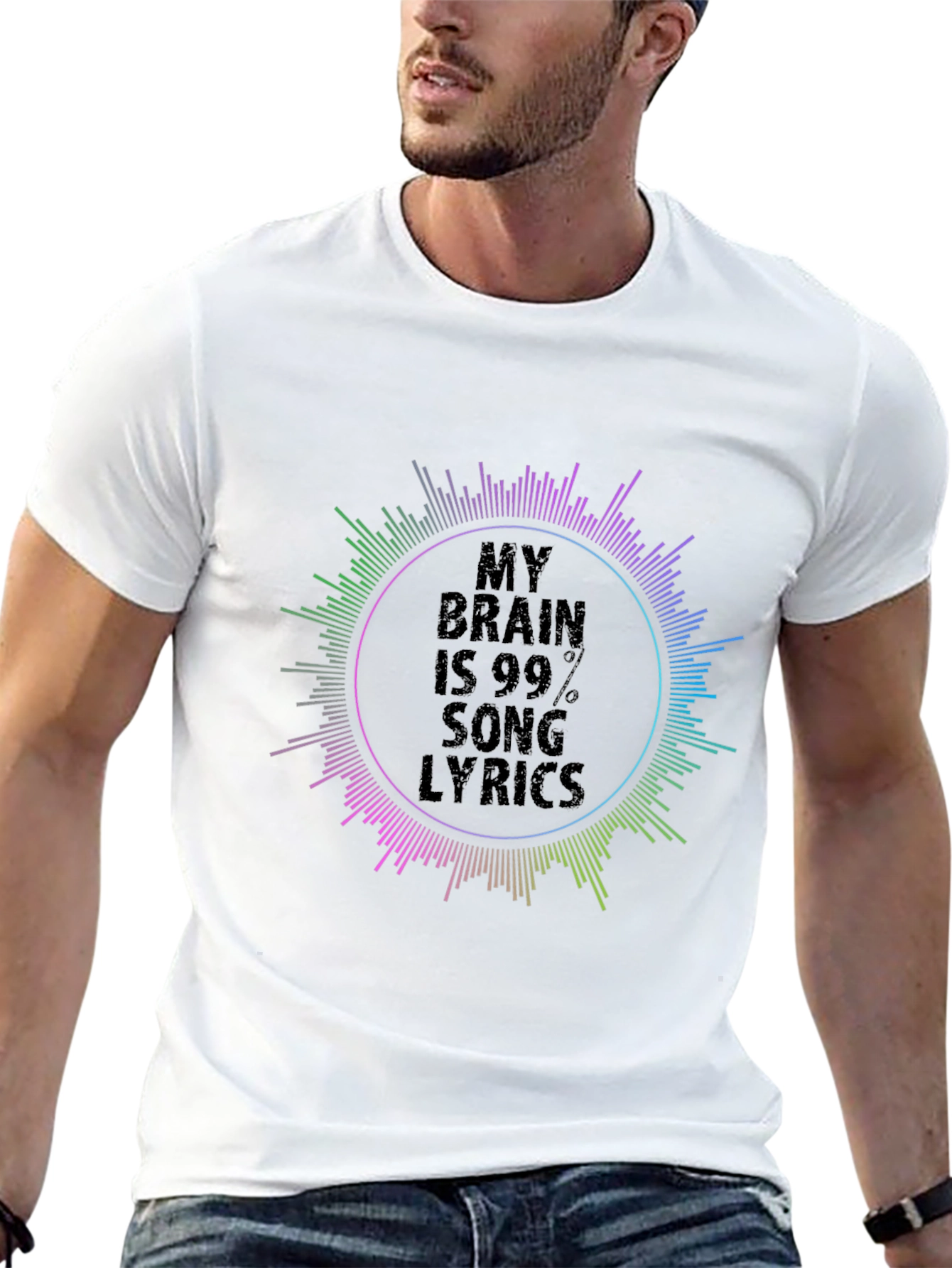 My Brain is 99% Song Lyrics Graphic T-Shirt