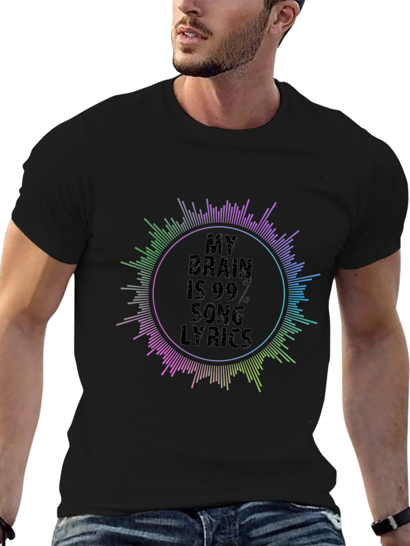 My Brain is 99% Song Lyrics Graphic T-Shirt