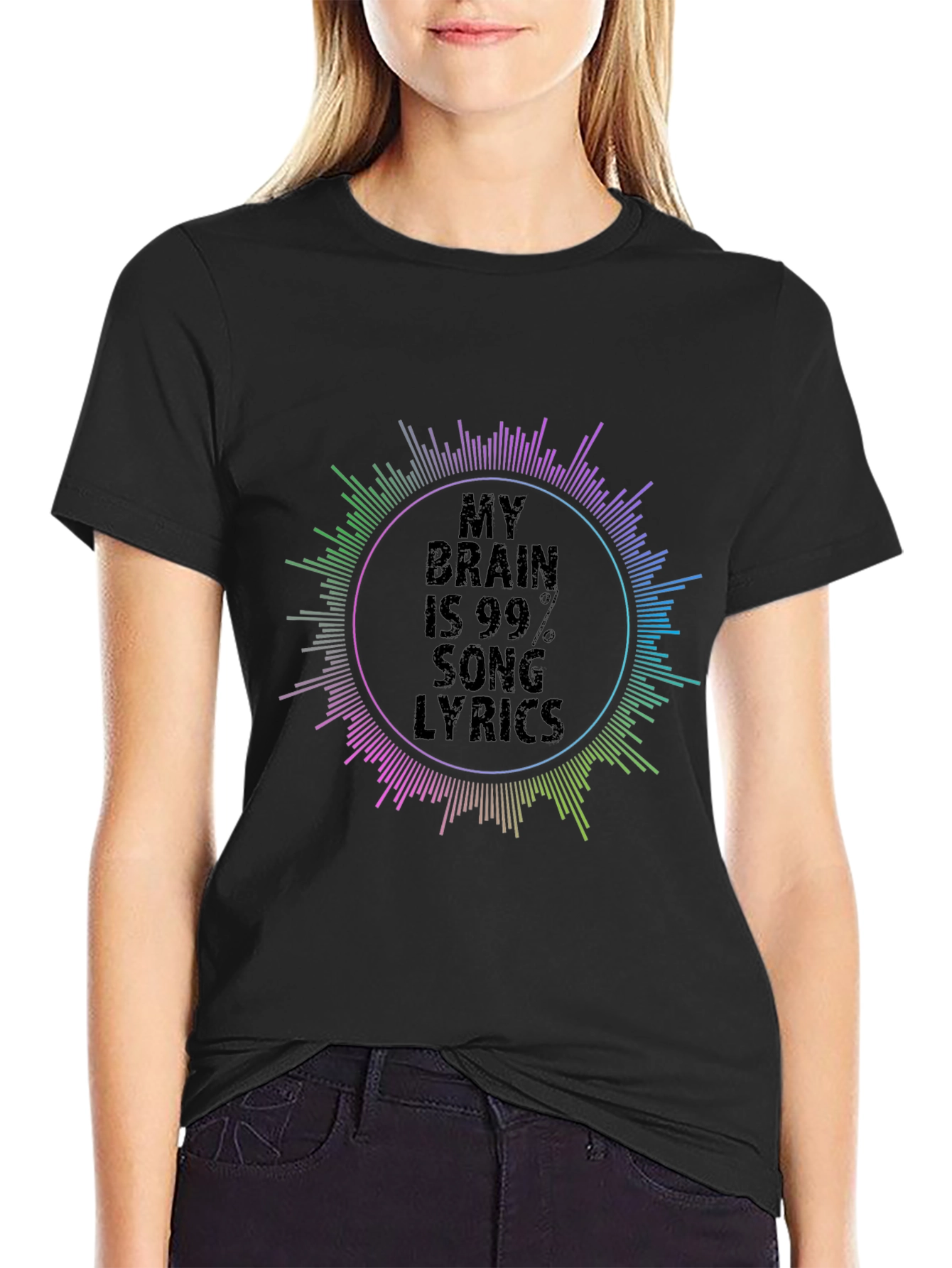 My Brain is 99% Song Lyrics Graphic T-Shirt
