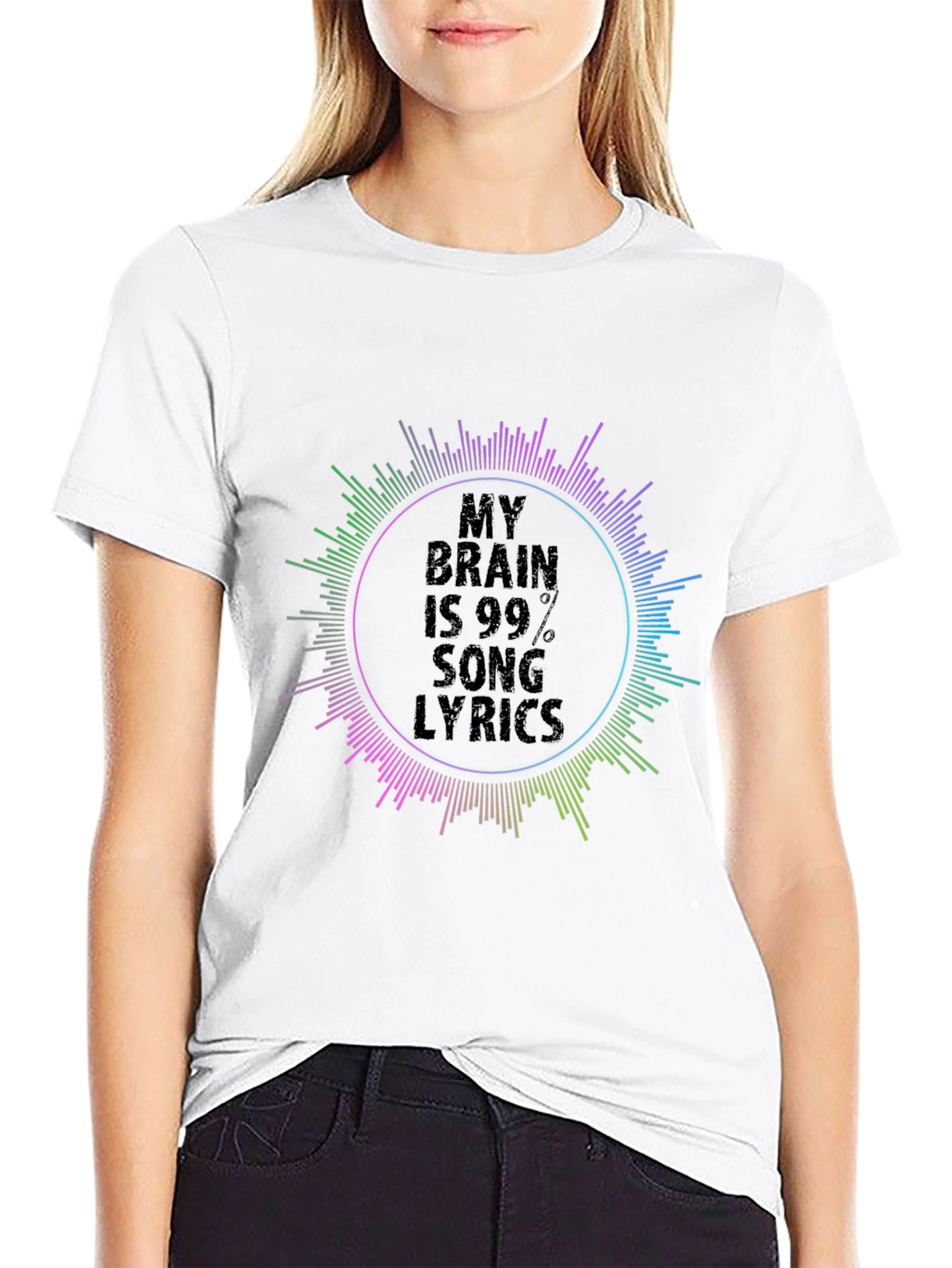 My Brain is 99% Song Lyrics Graphic T-Shirt
