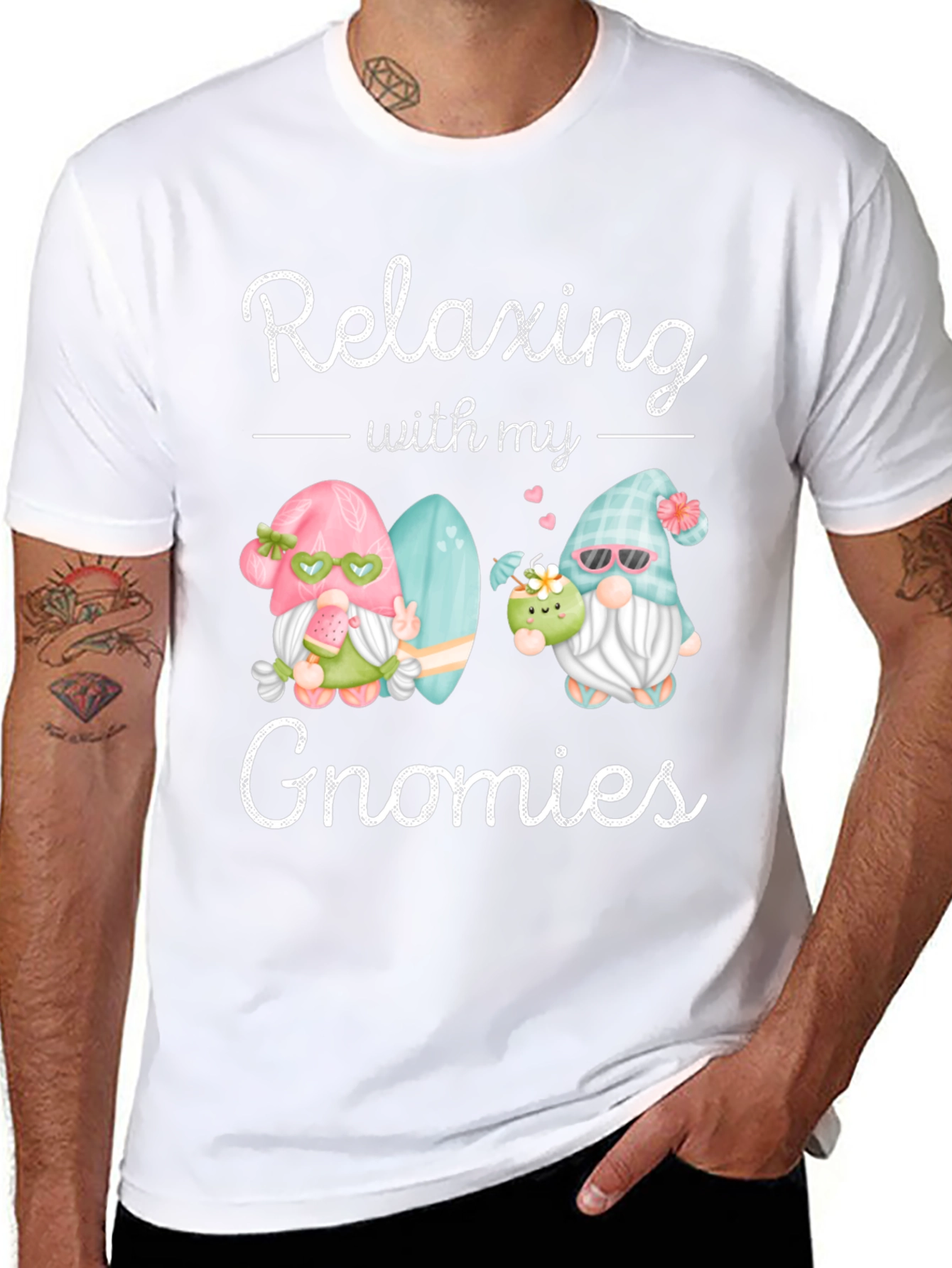 Relaxing With My Gnomies Graphic Tee