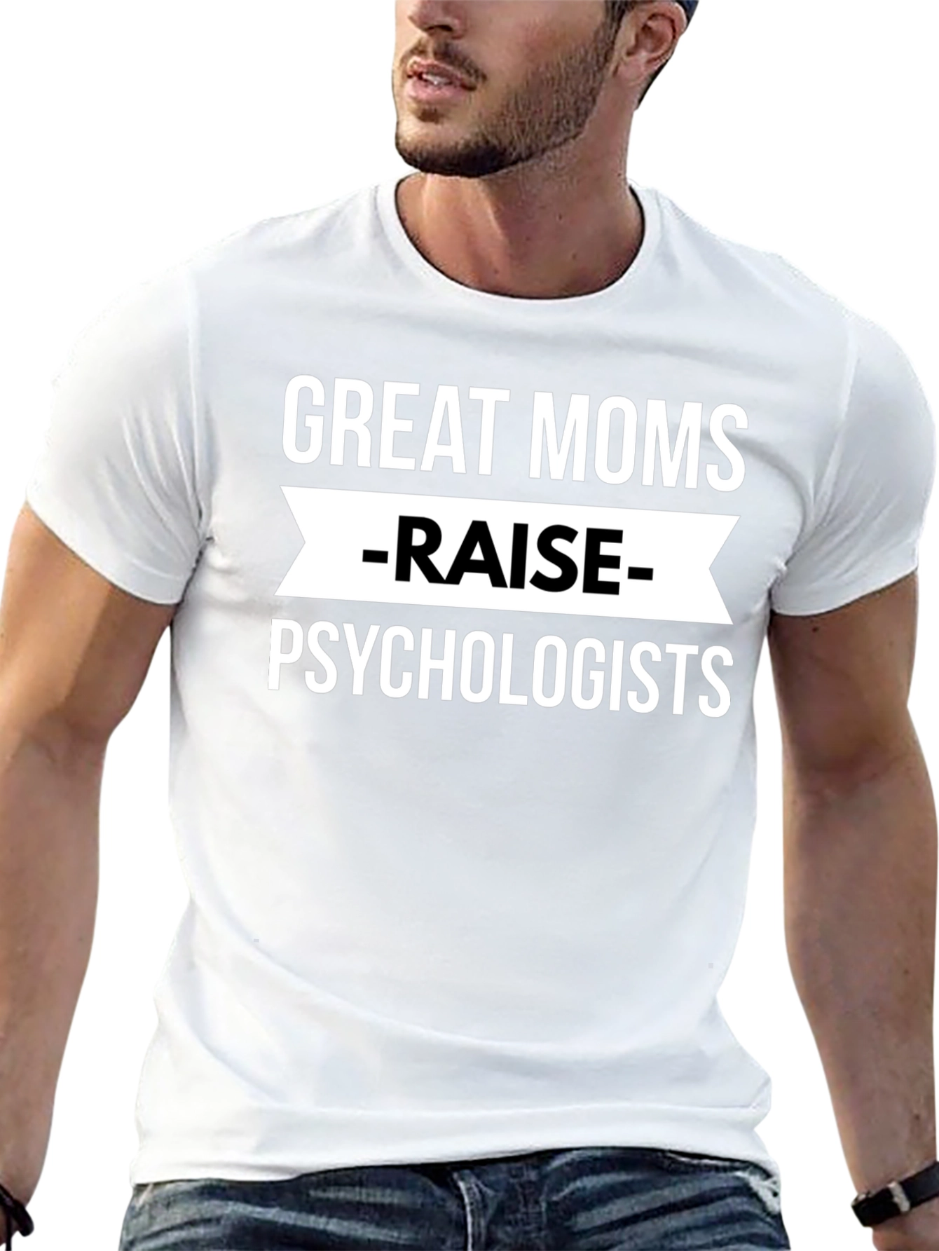 Great Moms Raise Psychologists Black T-Shirt