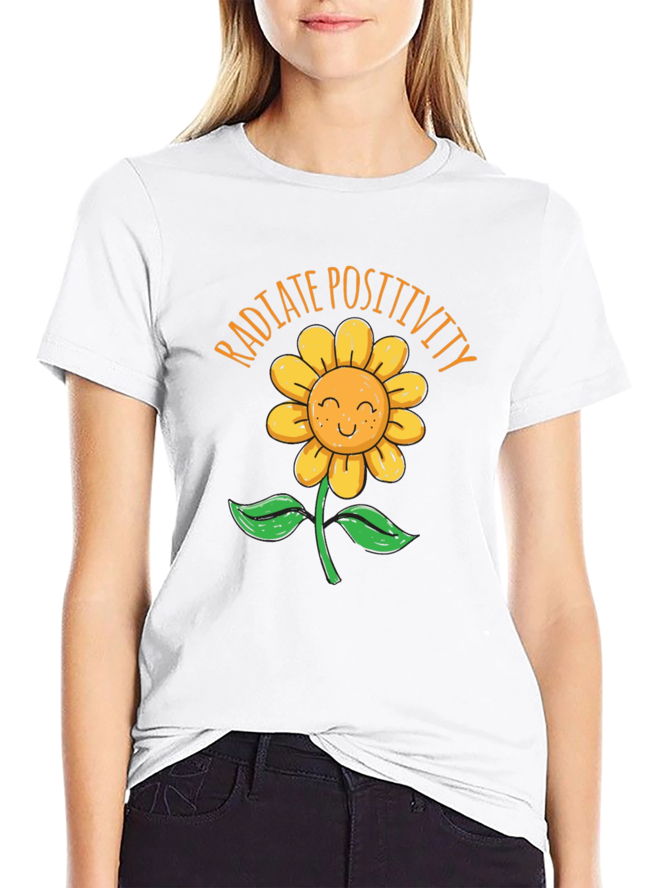 Radiate Positivity Sunflower Graphic Tee