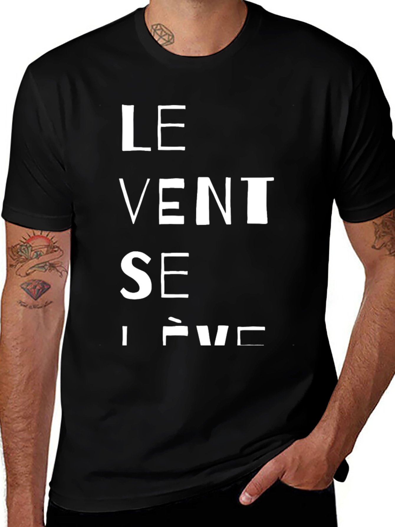 Le Vent Se Lève Black T-Shirt