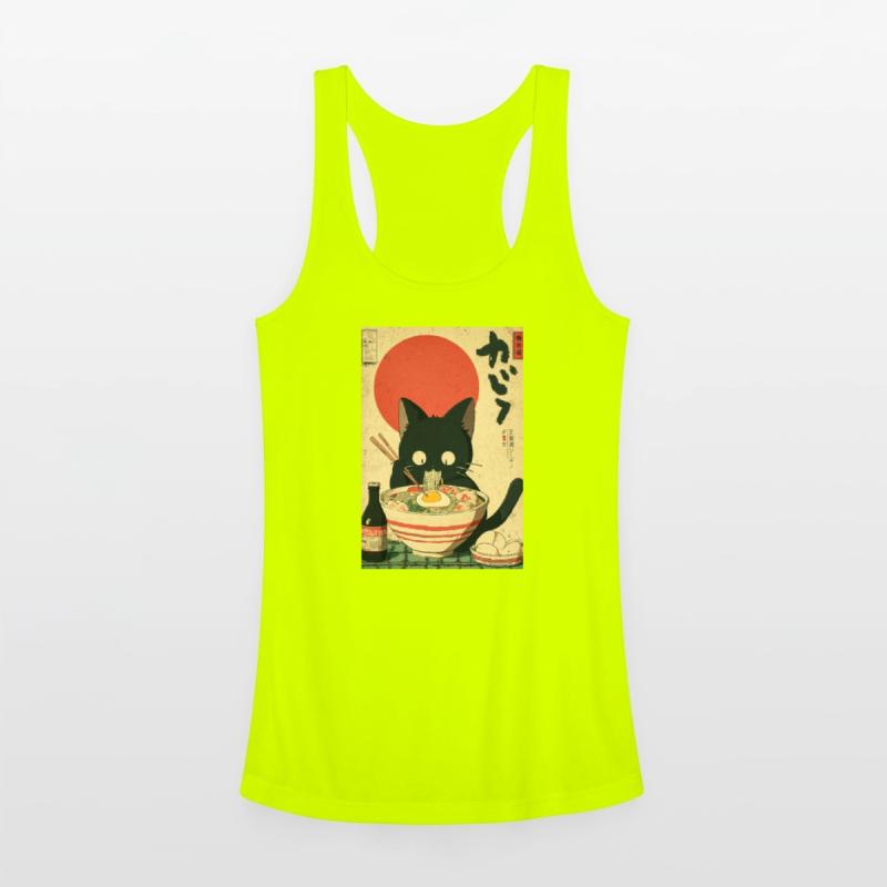 Ramen Cat Retro Poster