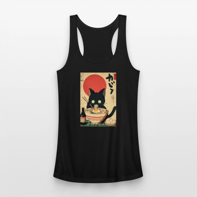 Ramen Cat Retro Poster
