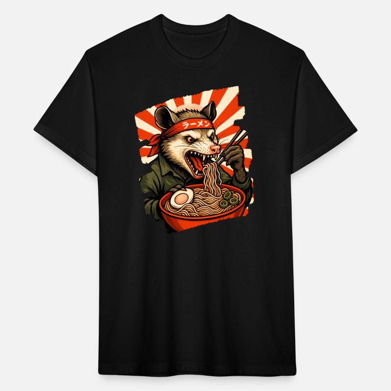 Ramen Rampage: Feral Possum Eating Ramen Noodles
