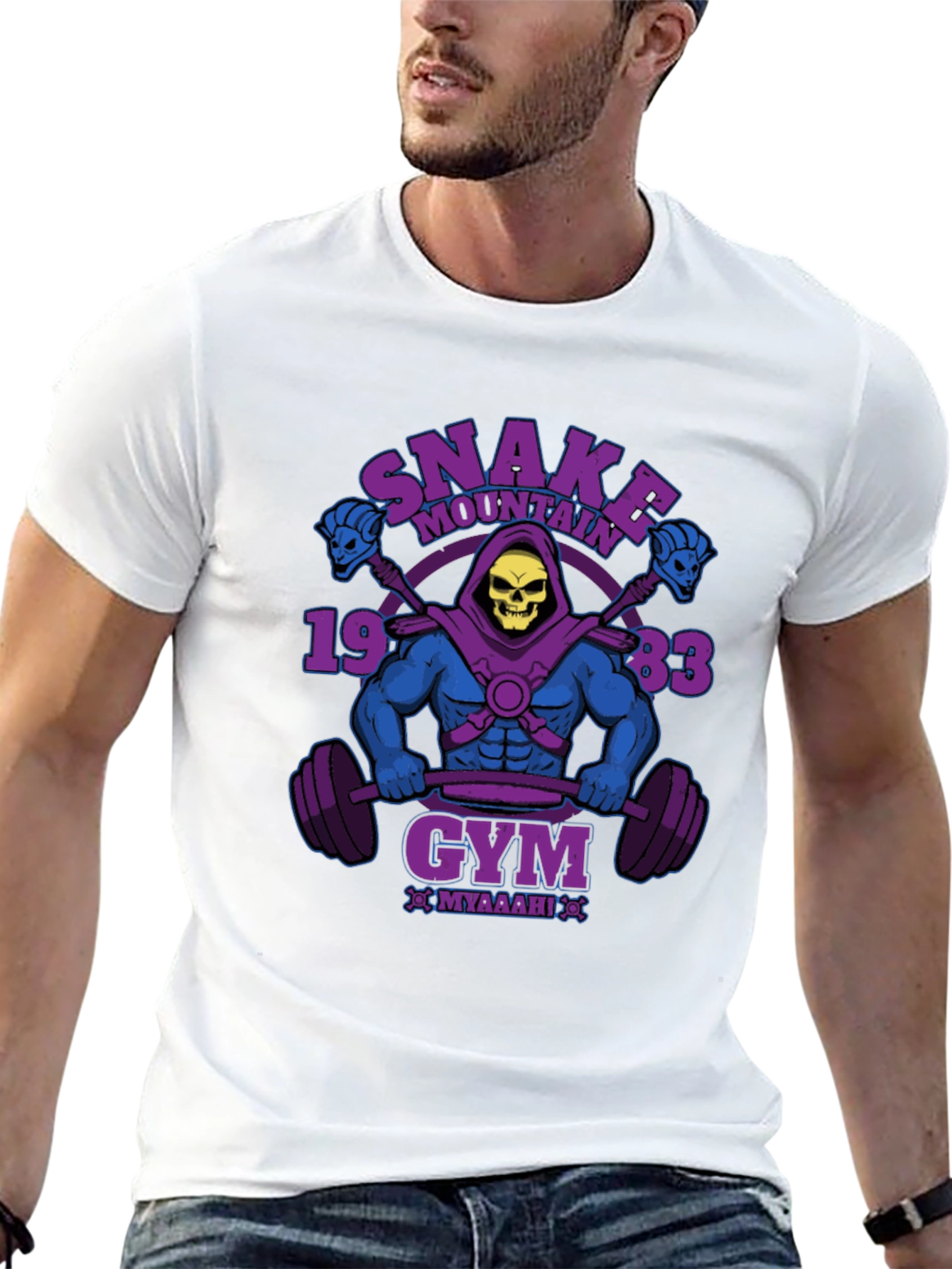 Skeletor Snake Mountain Gym Black T-Shirt