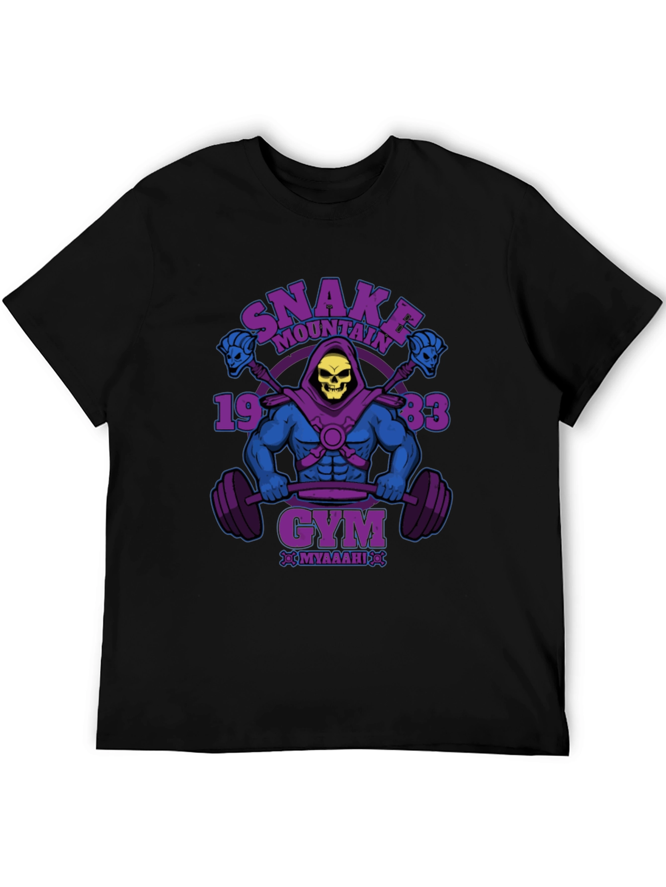 Skeletor Snake Mountain Gym Black T-Shirt