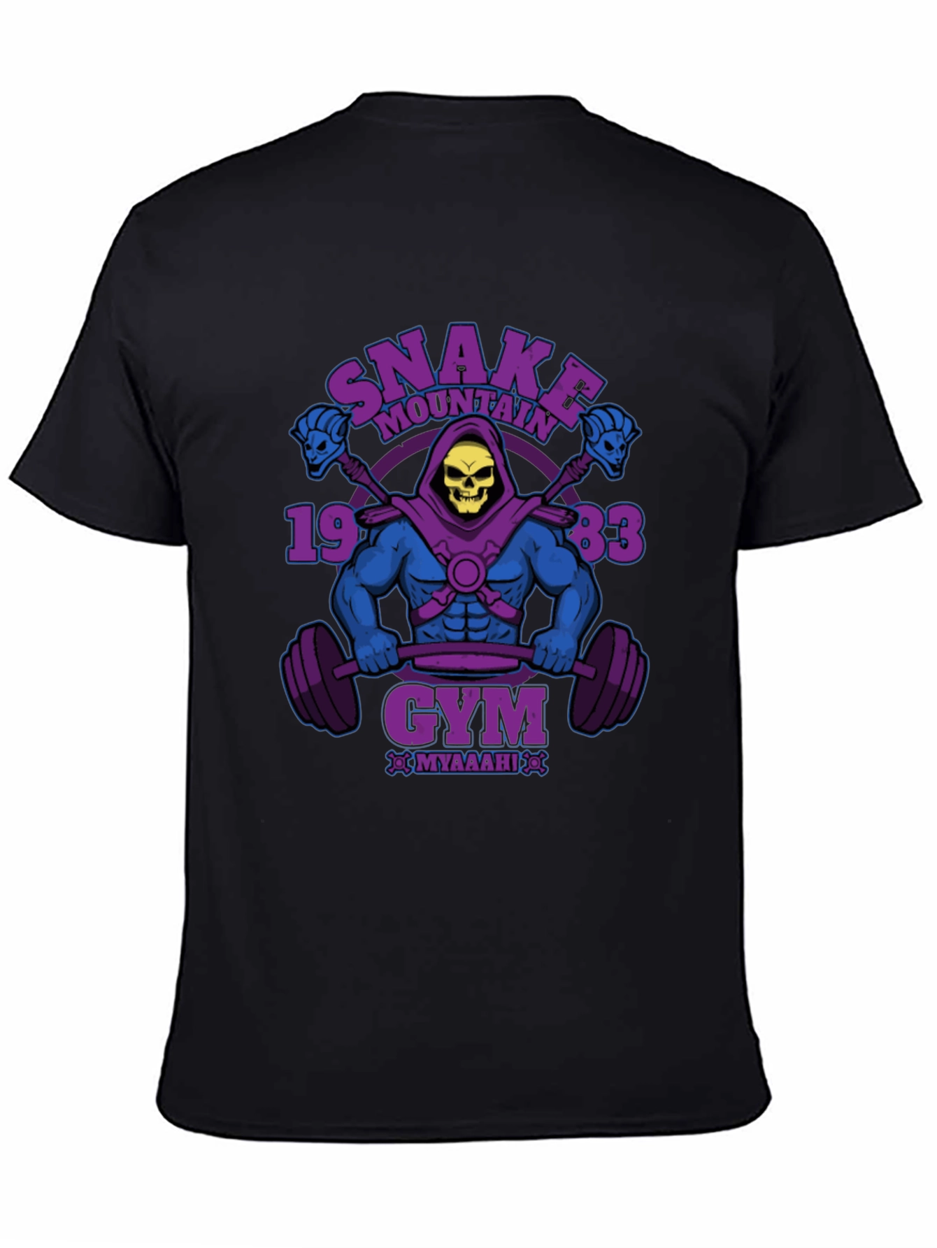 Skeletor Snake Mountain Gym Black T-Shirt
