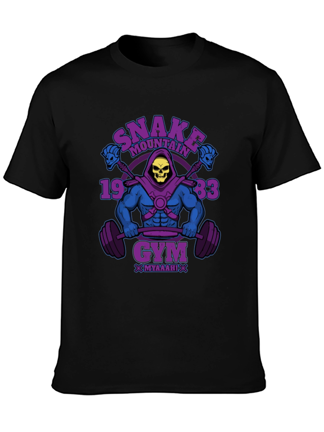 Skeletor Snake Mountain Gym Black T-Shirt