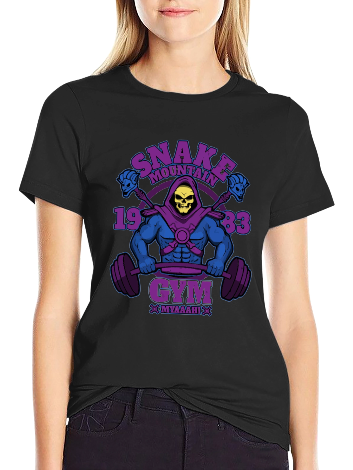 Skeletor Snake Mountain Gym Black T-Shirt