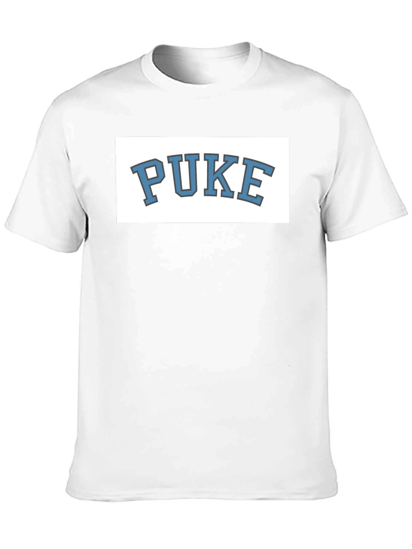 PUKE Graphic Tee - Novelty College Style T-Shirt