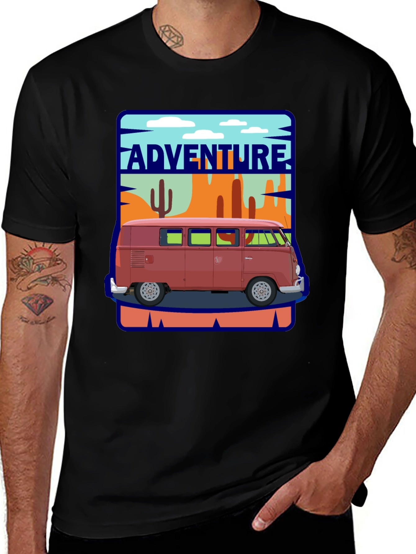 Adventure Van Graphic Tee - Retro Road Trip Style