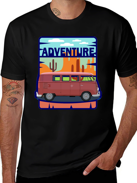 Adventure Van Graphic Tee - Retro Road Trip Style