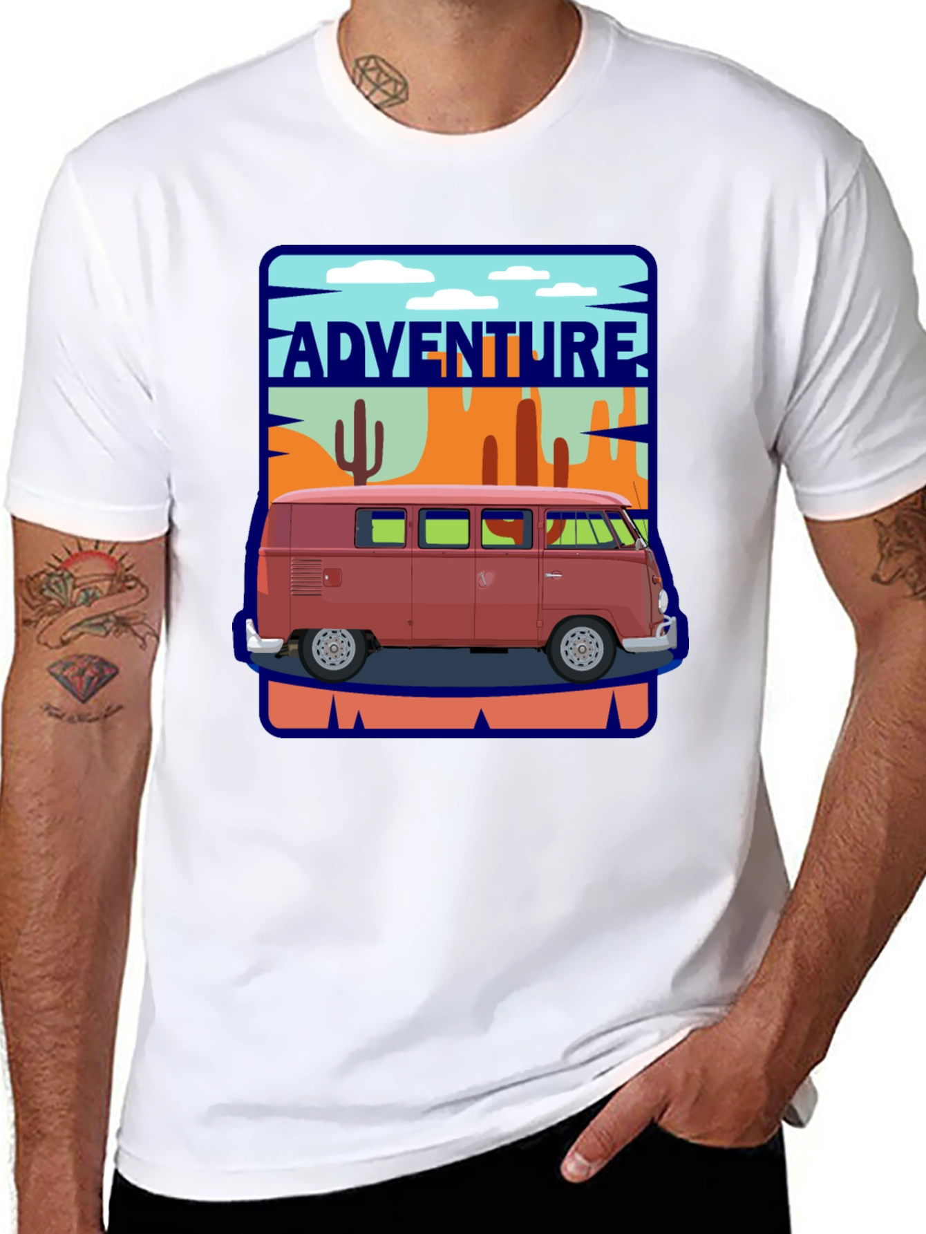 Adventure Van Graphic Tee - Retro Road Trip Style
