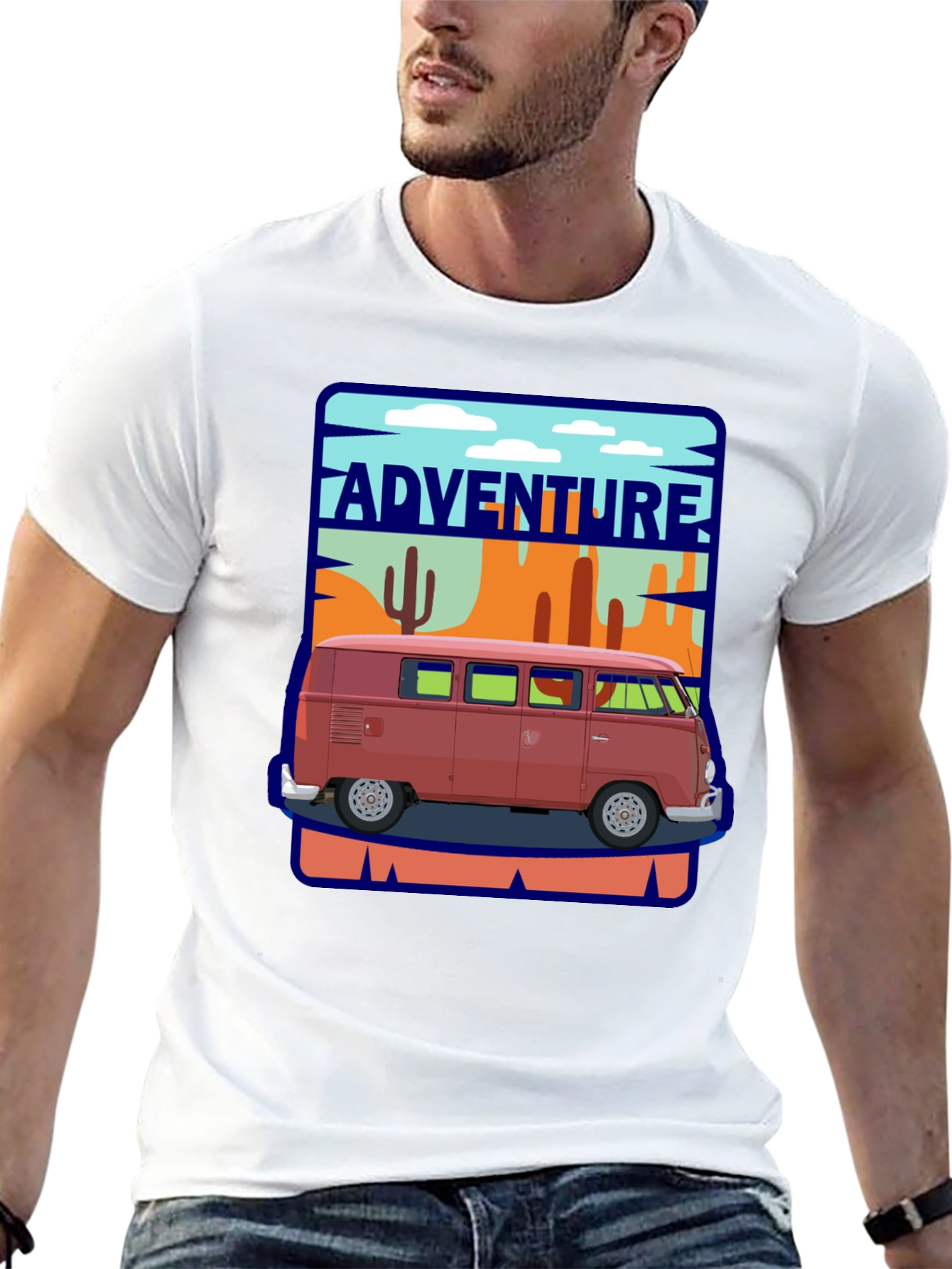 Adventure Van Graphic Tee - Retro Road Trip Style