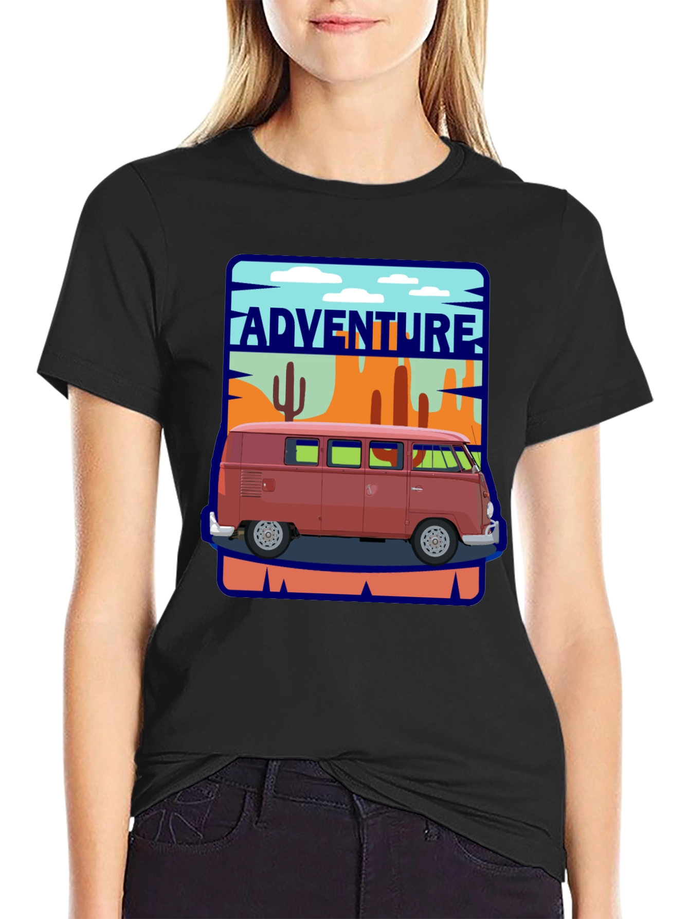 Adventure Van Graphic Tee - Retro Road Trip Style