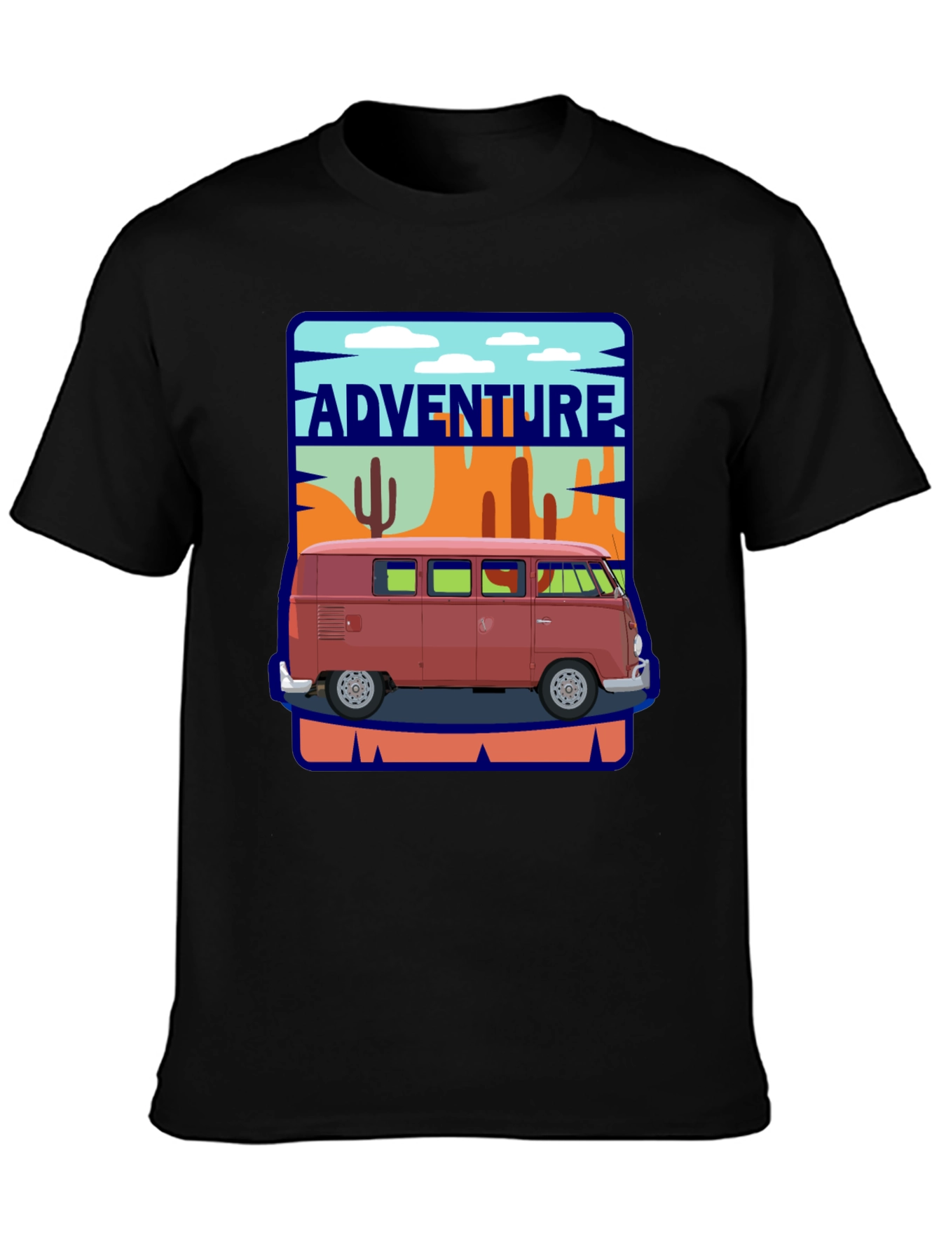 Adventure Van Graphic Tee - Retro Road Trip Style
