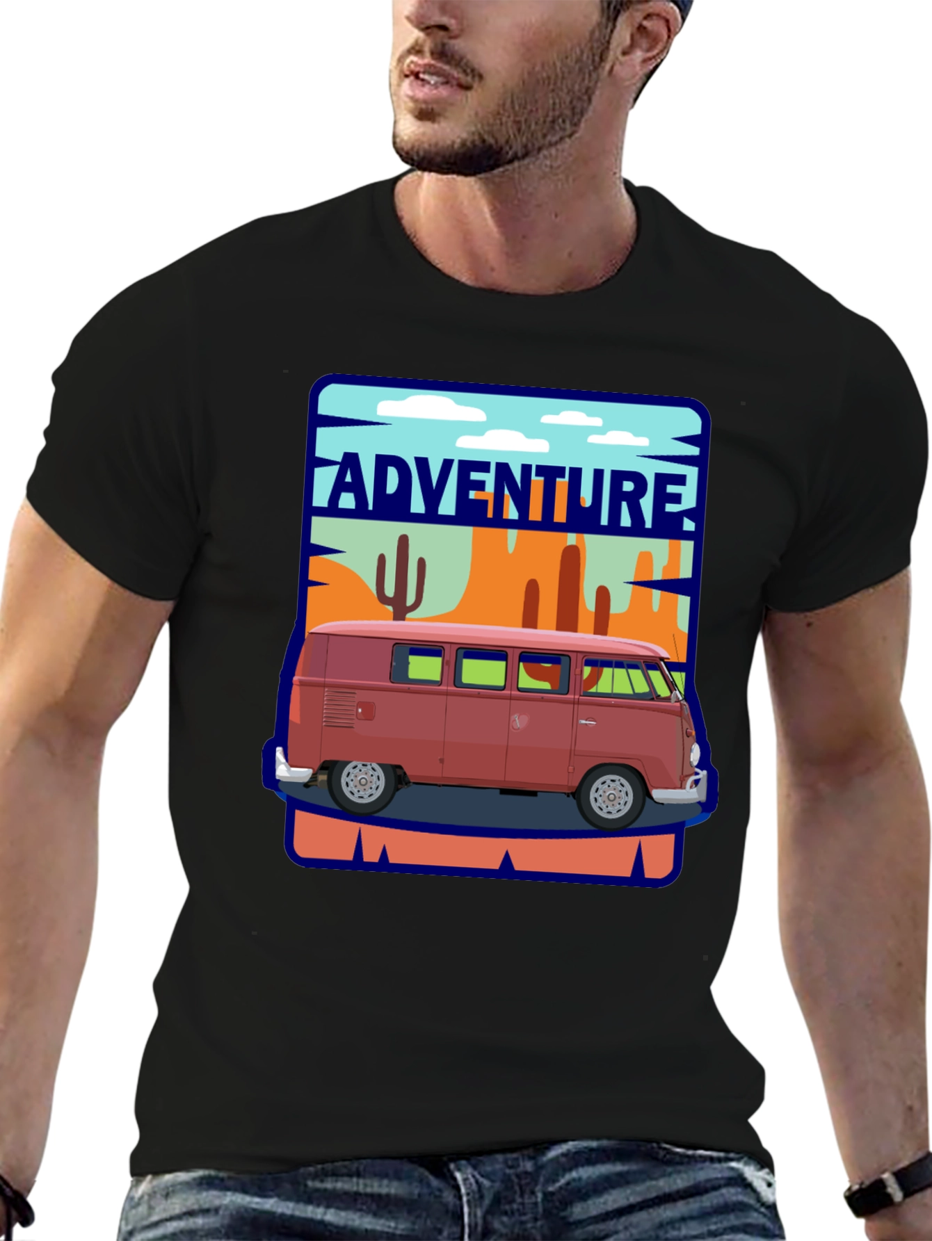 Adventure Van Graphic Tee - Retro Road Trip Style
