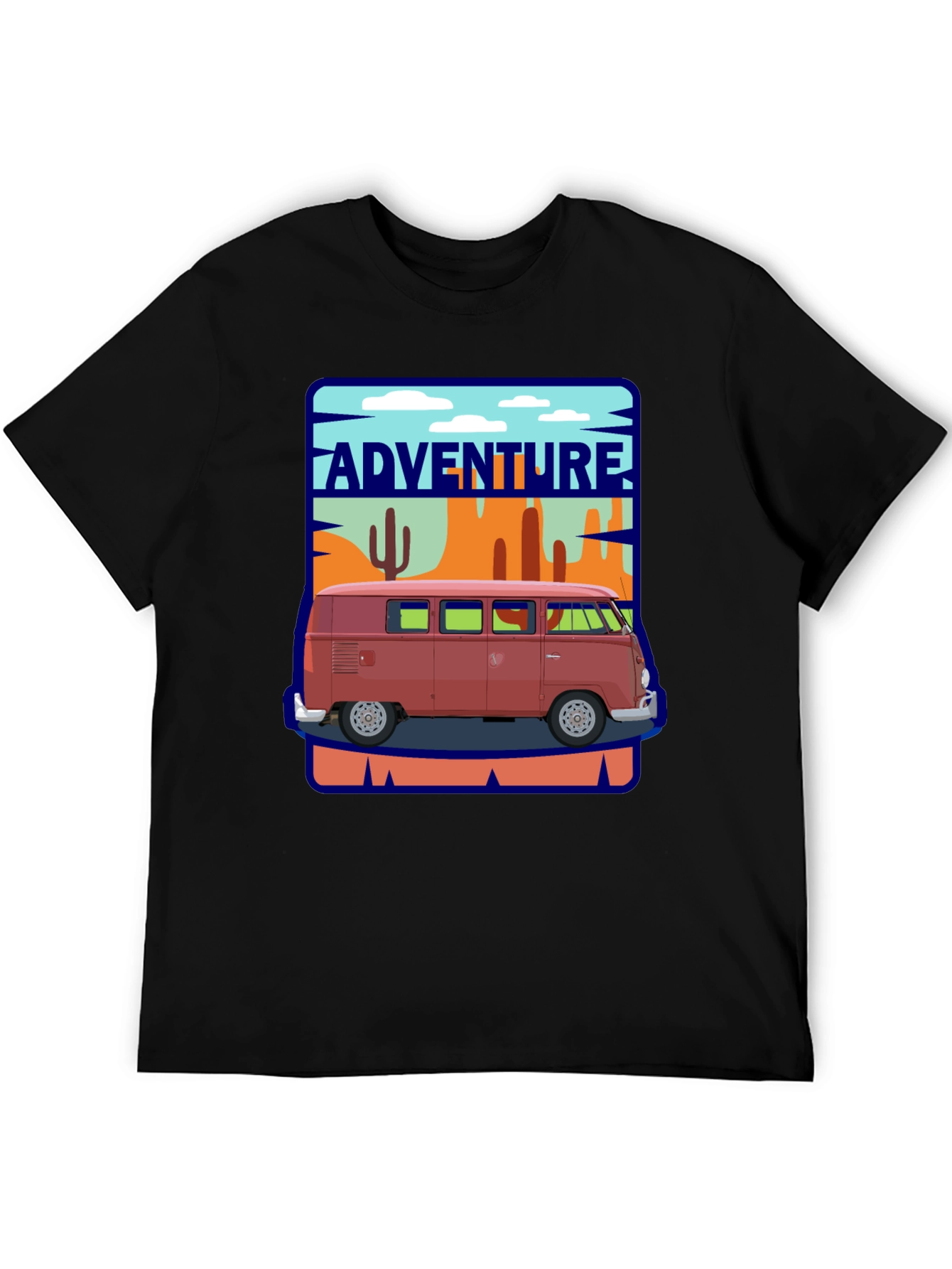 Adventure Van Graphic Tee - Retro Road Trip Style
