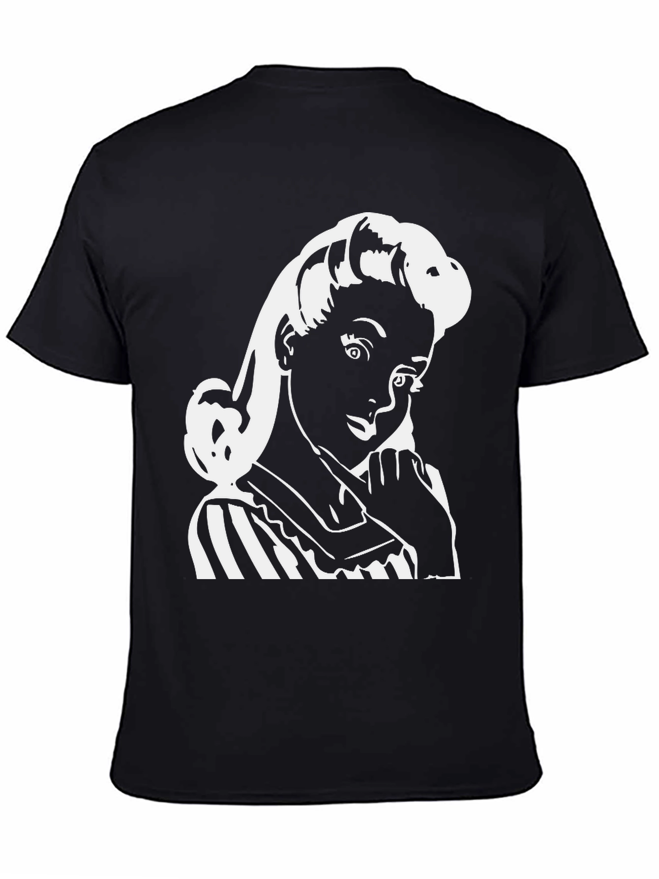 Retro Girl Graphic T-Shirt - Classic Black Tee