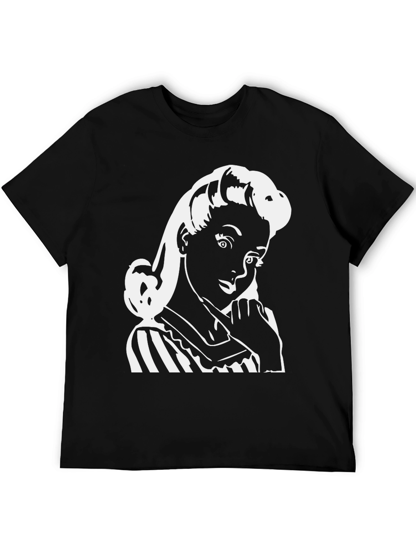 Retro Girl Graphic T-Shirt - Classic Black Tee