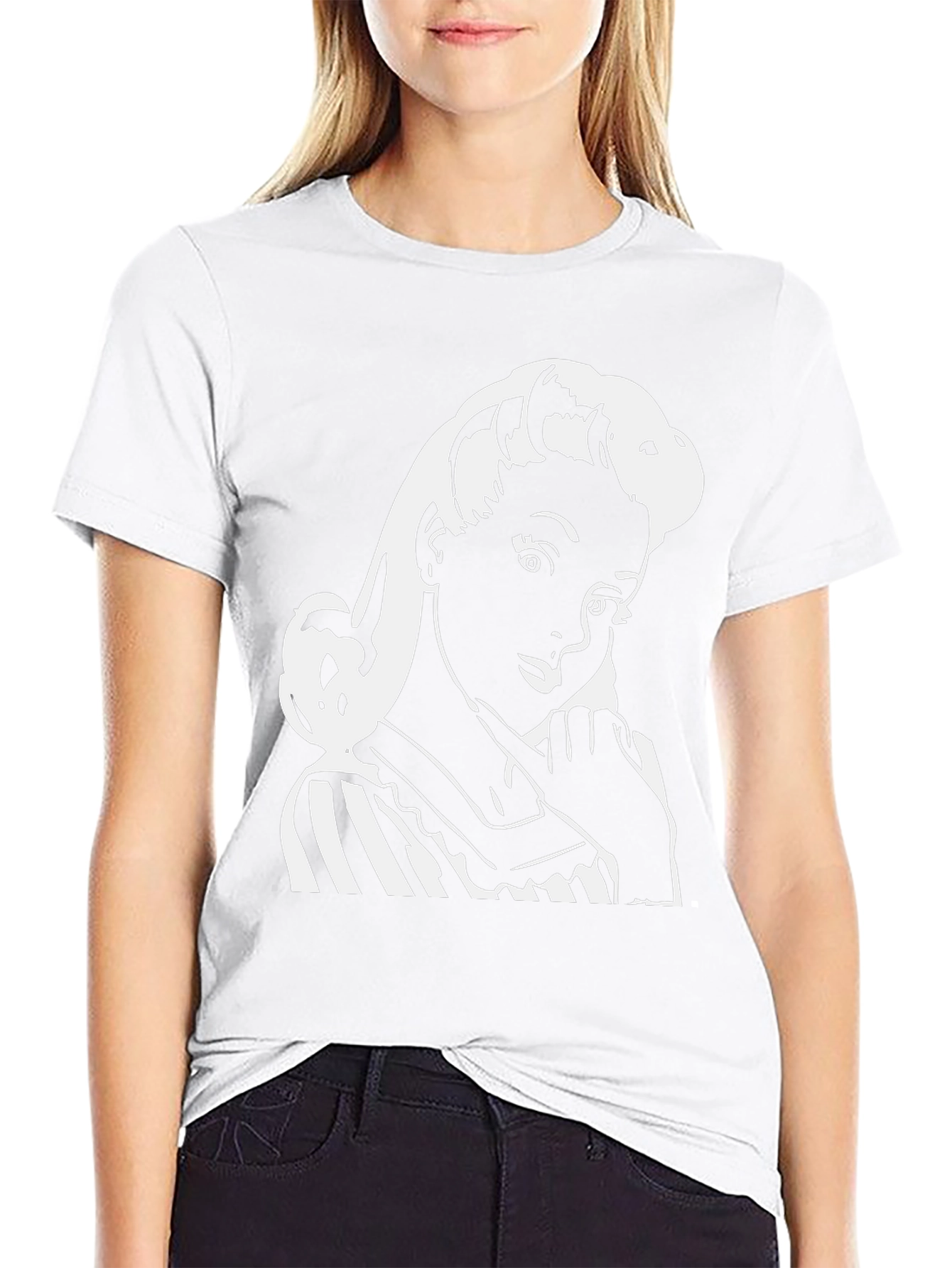 Retro Girl Graphic T-Shirt - Classic Black Tee