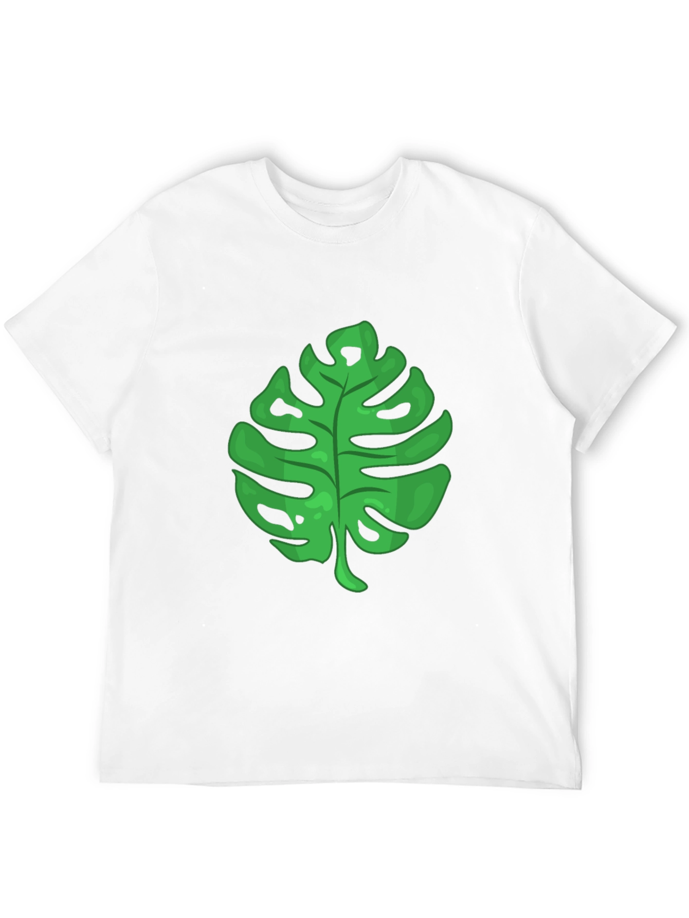 Tropical Leaf Graphic Tee - Black T-Shirt