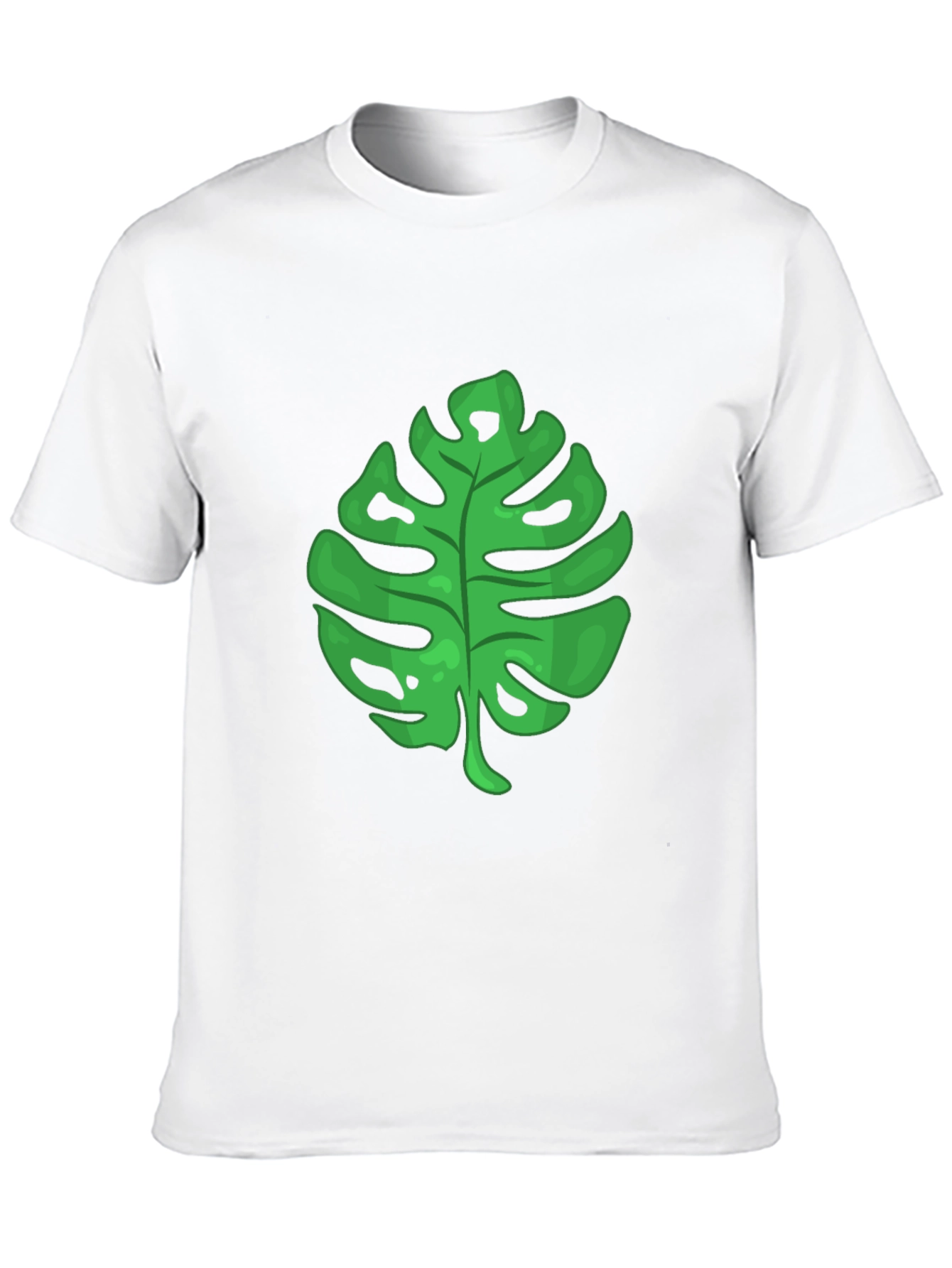 Tropical Leaf Graphic Tee - Black T-Shirt