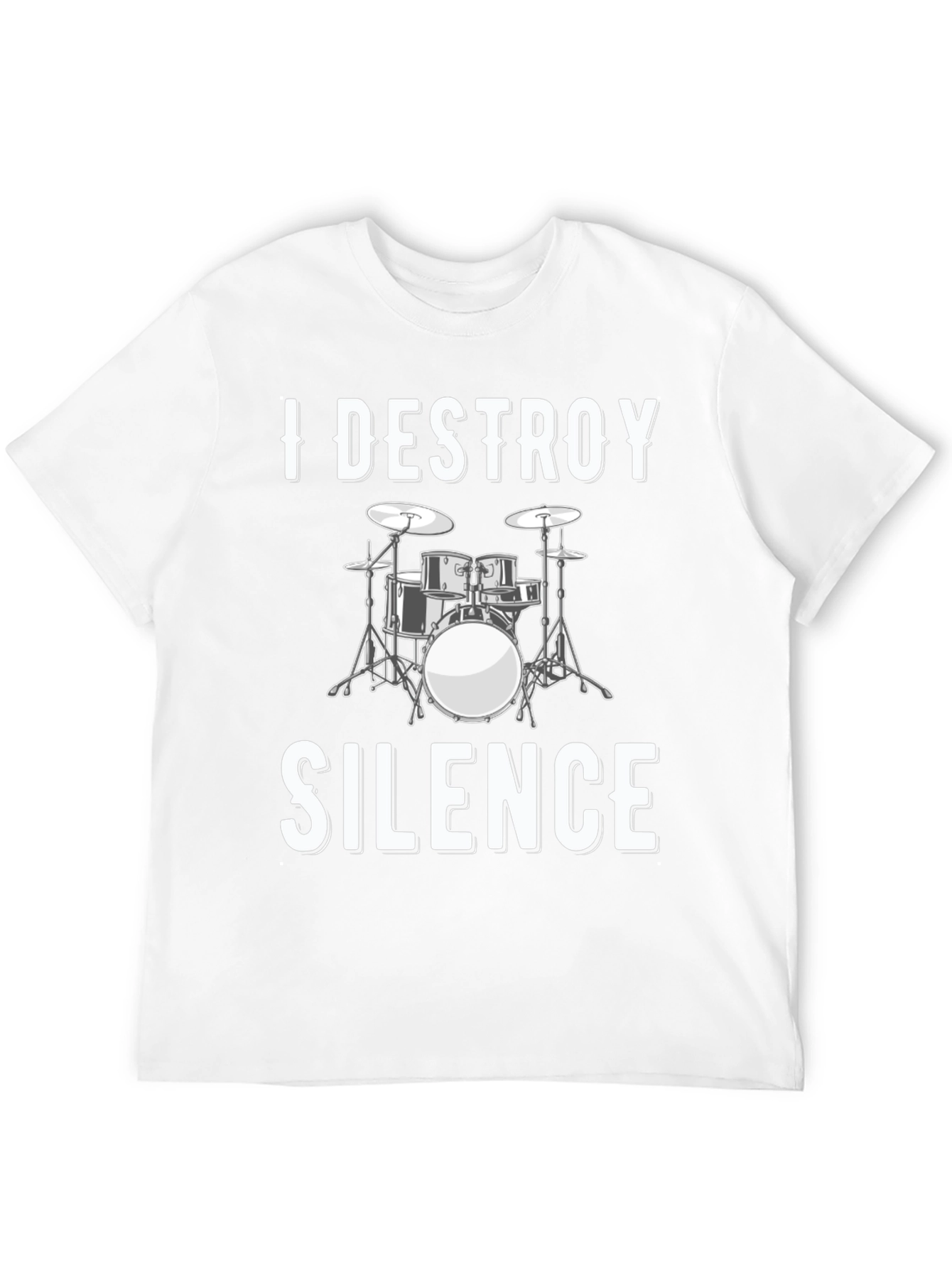 I Destroy Silence Drum Set Graphic Tee