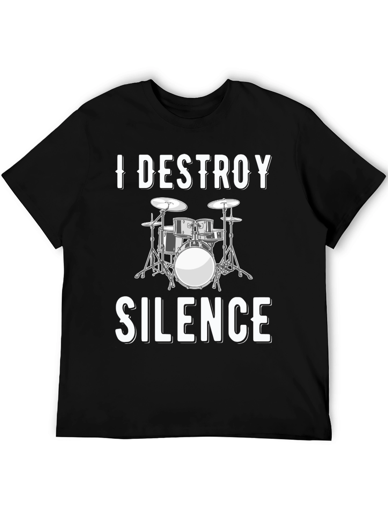 I Destroy Silence Drum Set Graphic Tee